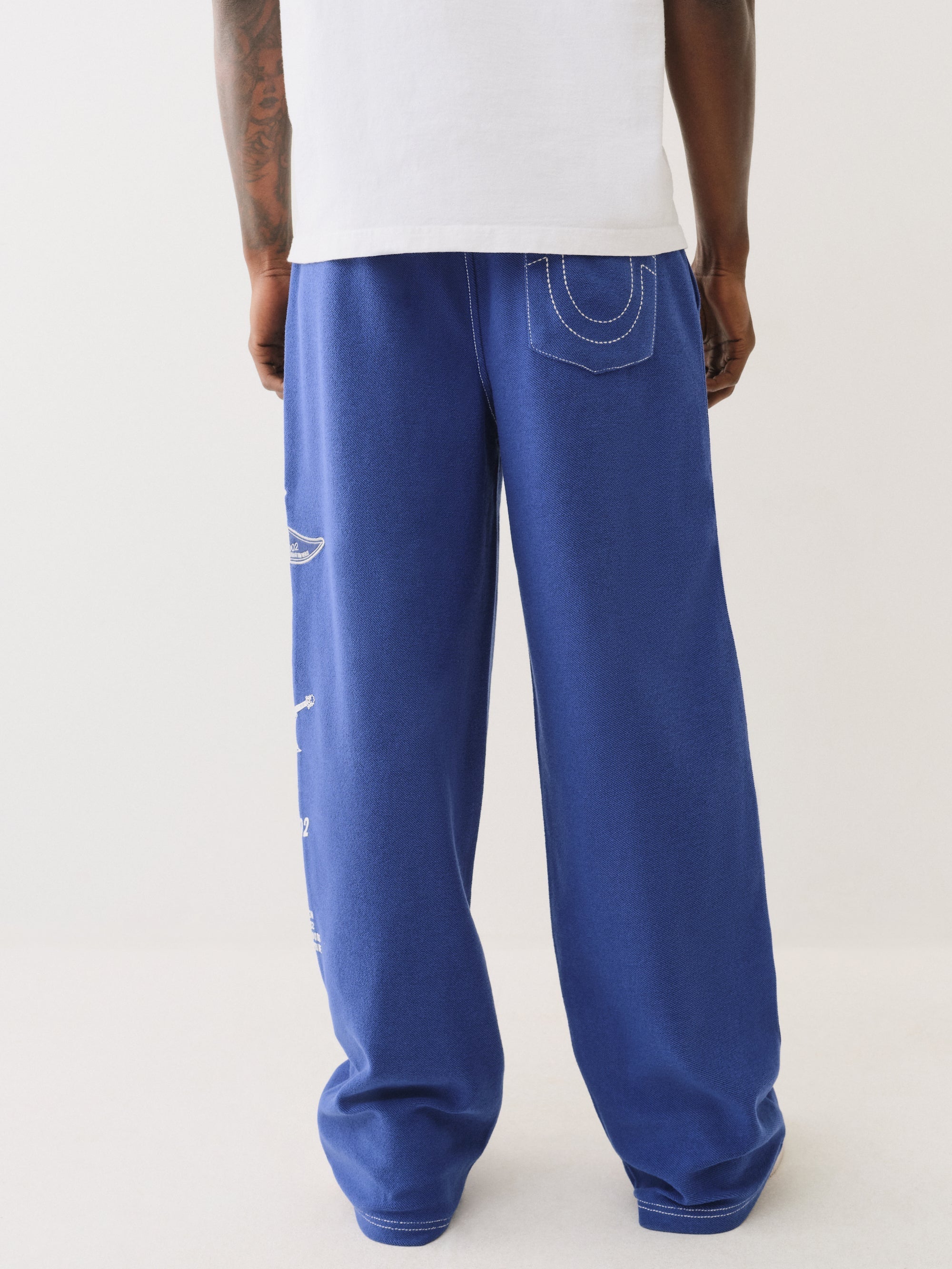 True Religion Reverse Terry Baggy Sweatpant Mazarine Blue