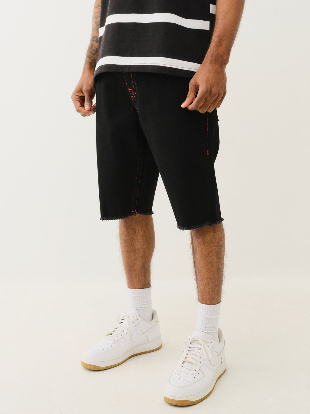 True Religion Ricky Sn Flap Fray Hem 2Sb Black Rinse