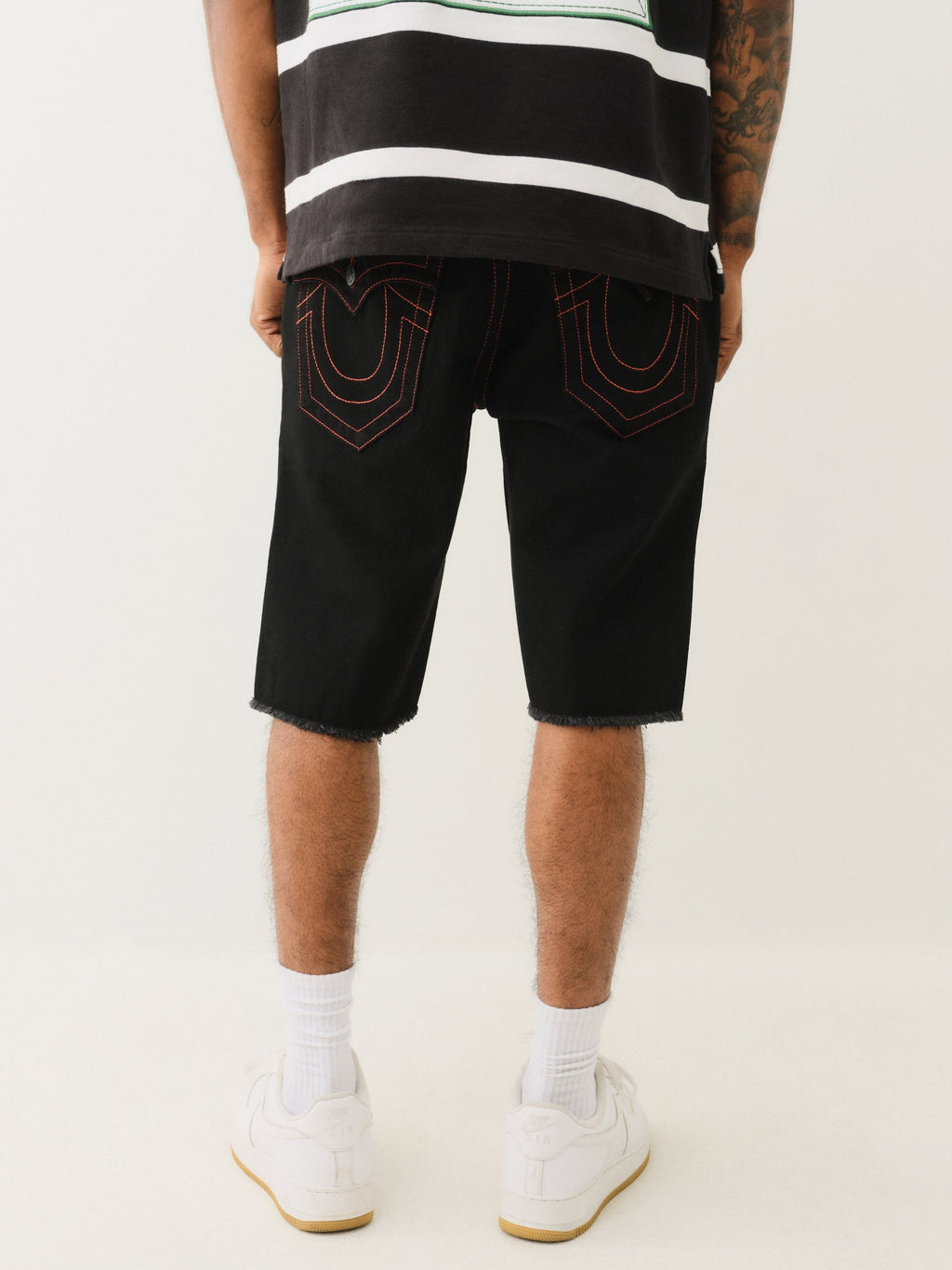 True Religion Ricky Sn Flap Fray Hem 2Sb Black Rinse