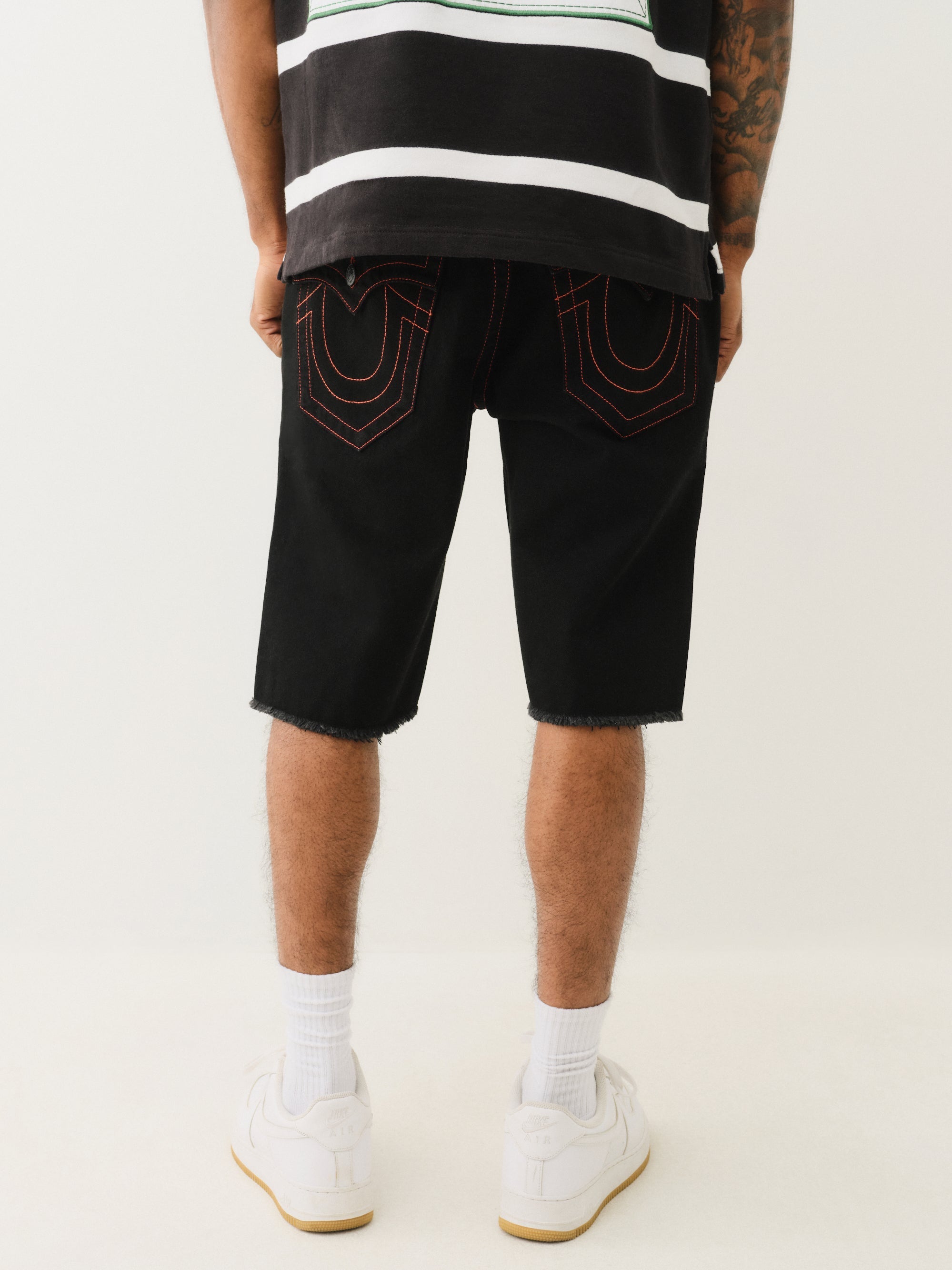 True Religion Ricky Sn Flap Fray Hem 2Sb Black Rinse