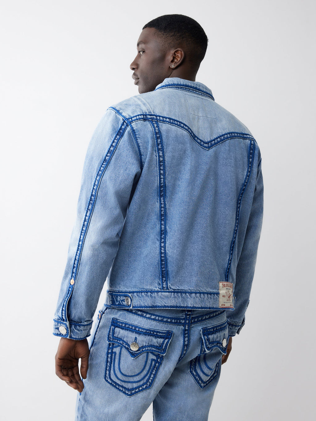 True Religion Oversize Rope Stitch Jimmy Jkt Rocky Point Light Wash