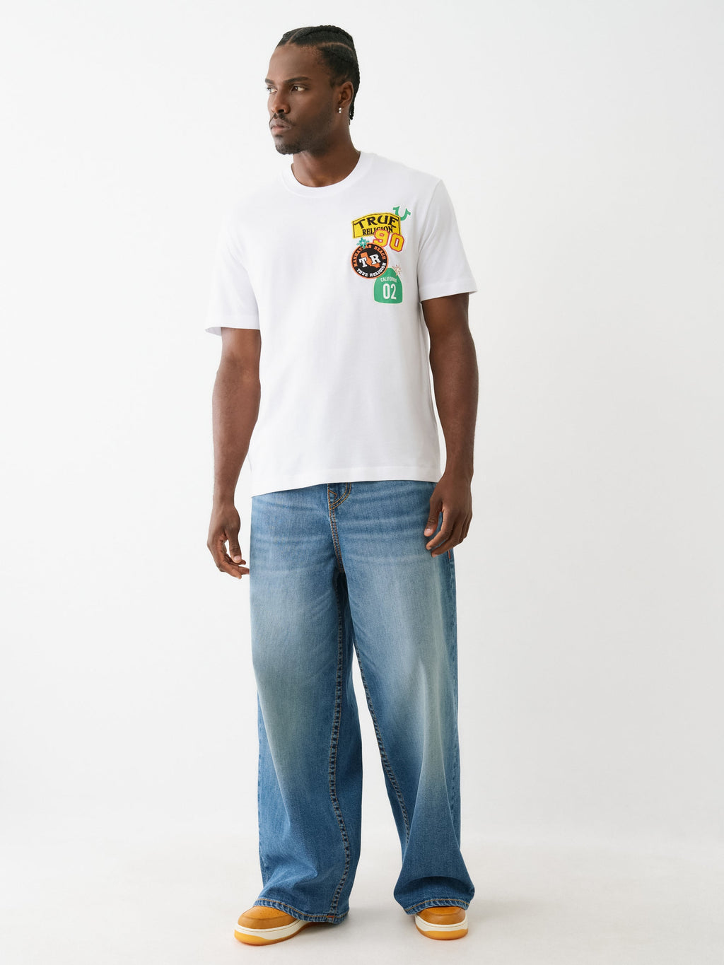 True Religion Ss Freeway Patch Tee Optic White