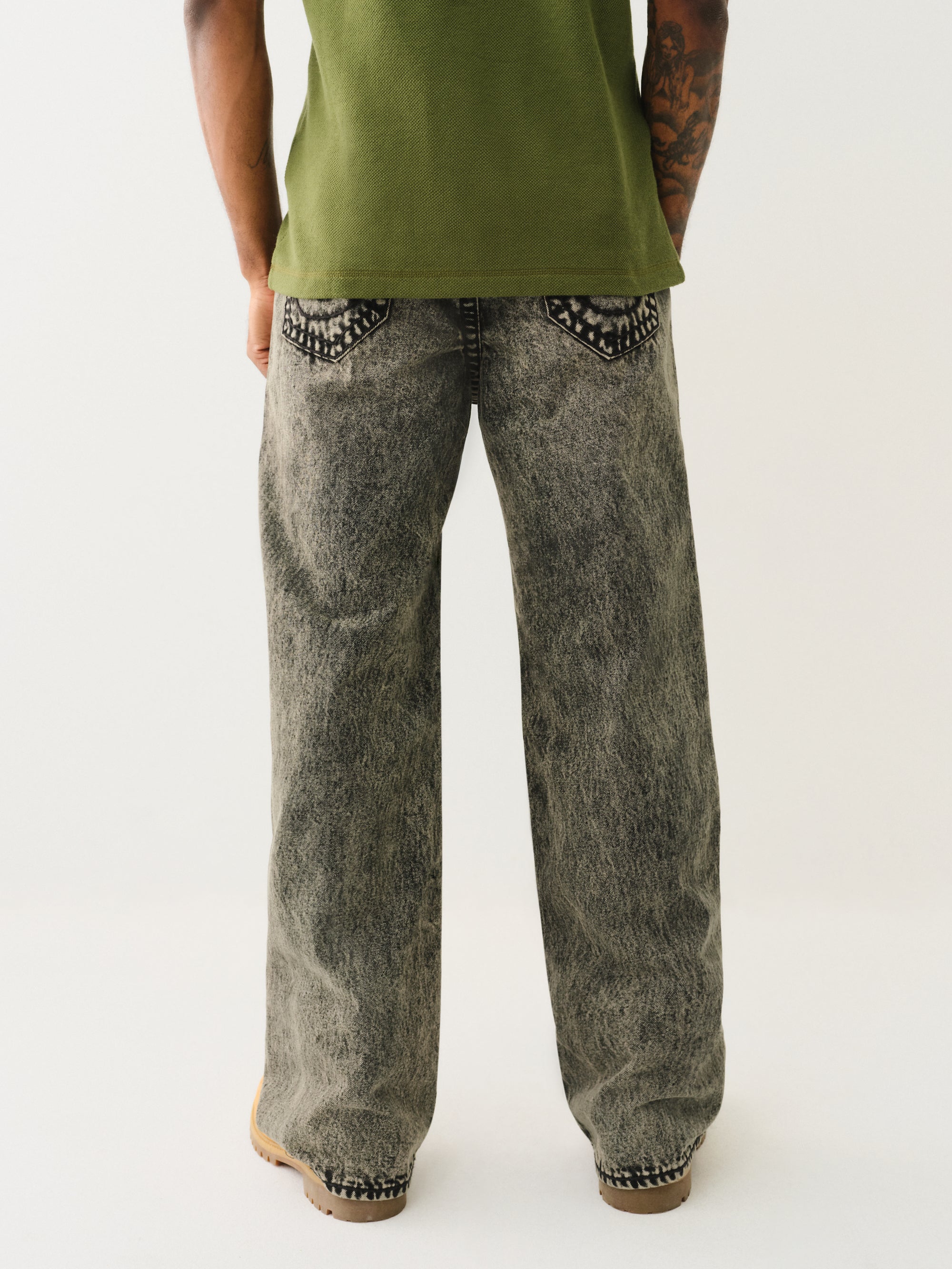 True Religion Vinny Super T Flap 34In Retro Active Acid Wash