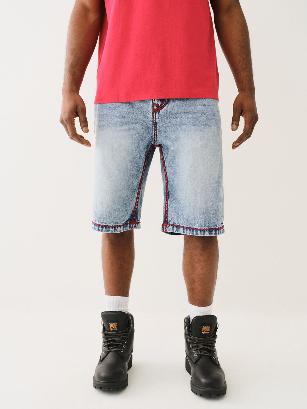 True Religion Vinny Rope Stitch Flap Short Blue Cascade Medium Wash