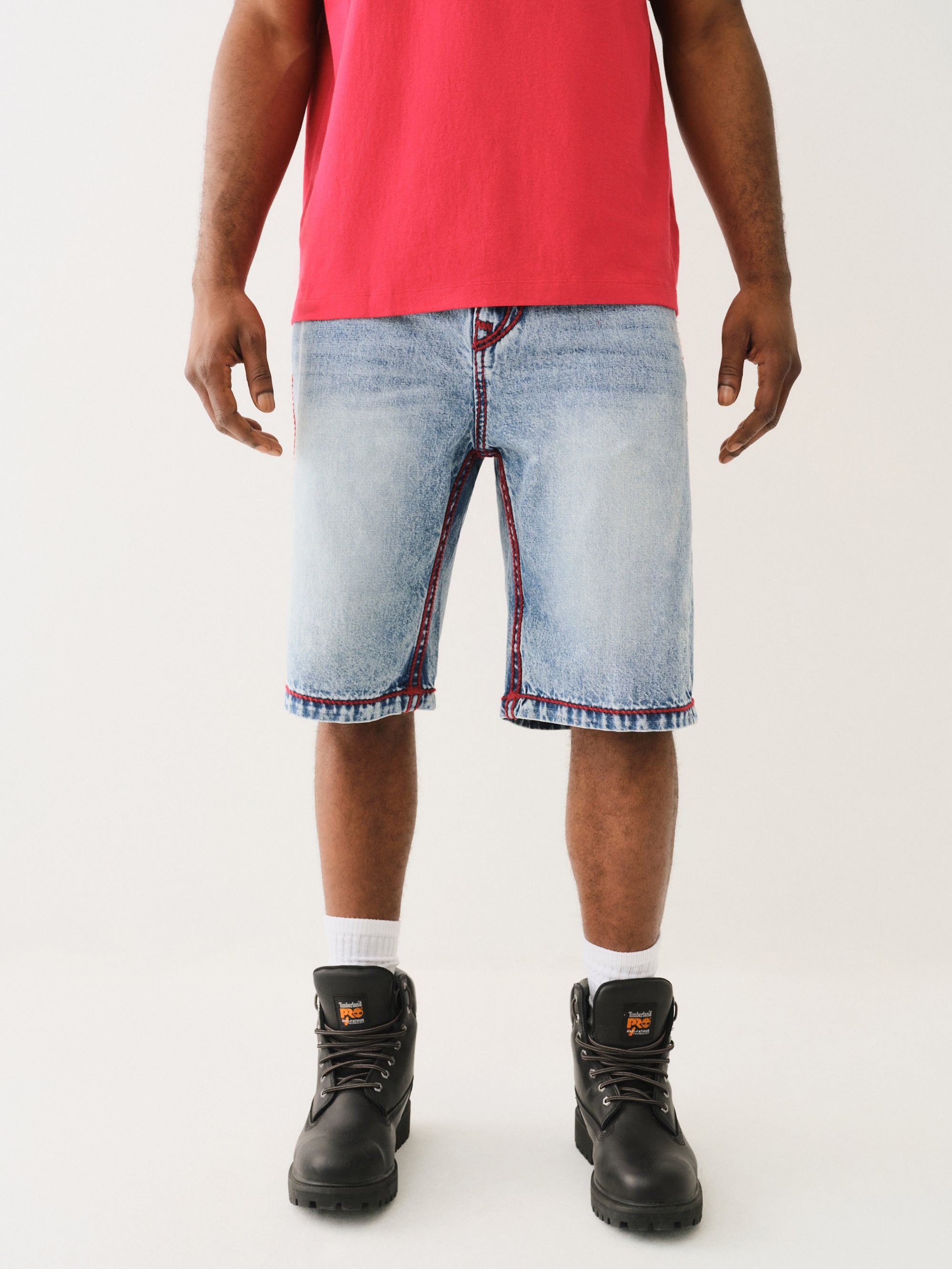 True Religion Vinny Rope Stitch Flap Short Blue Cascade Medium Wash