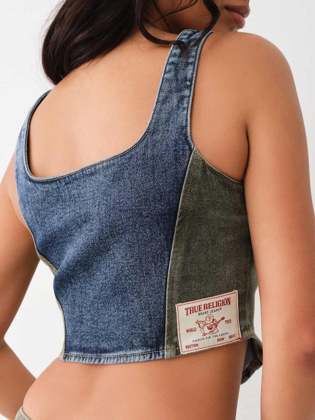 True Religion Corset Colour Block Medium Wash
