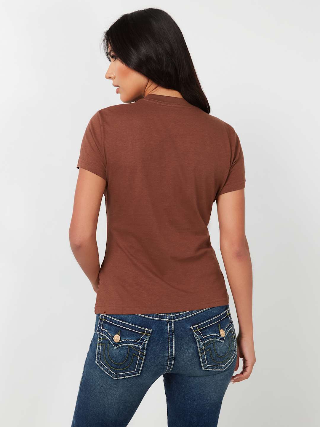 True Religion Crystal Arch Logo Slim Chocolate Lab