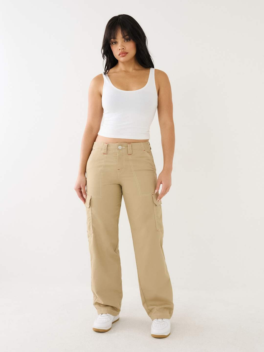 True Relgion Cargo Pants Ladies Single Needle Military
