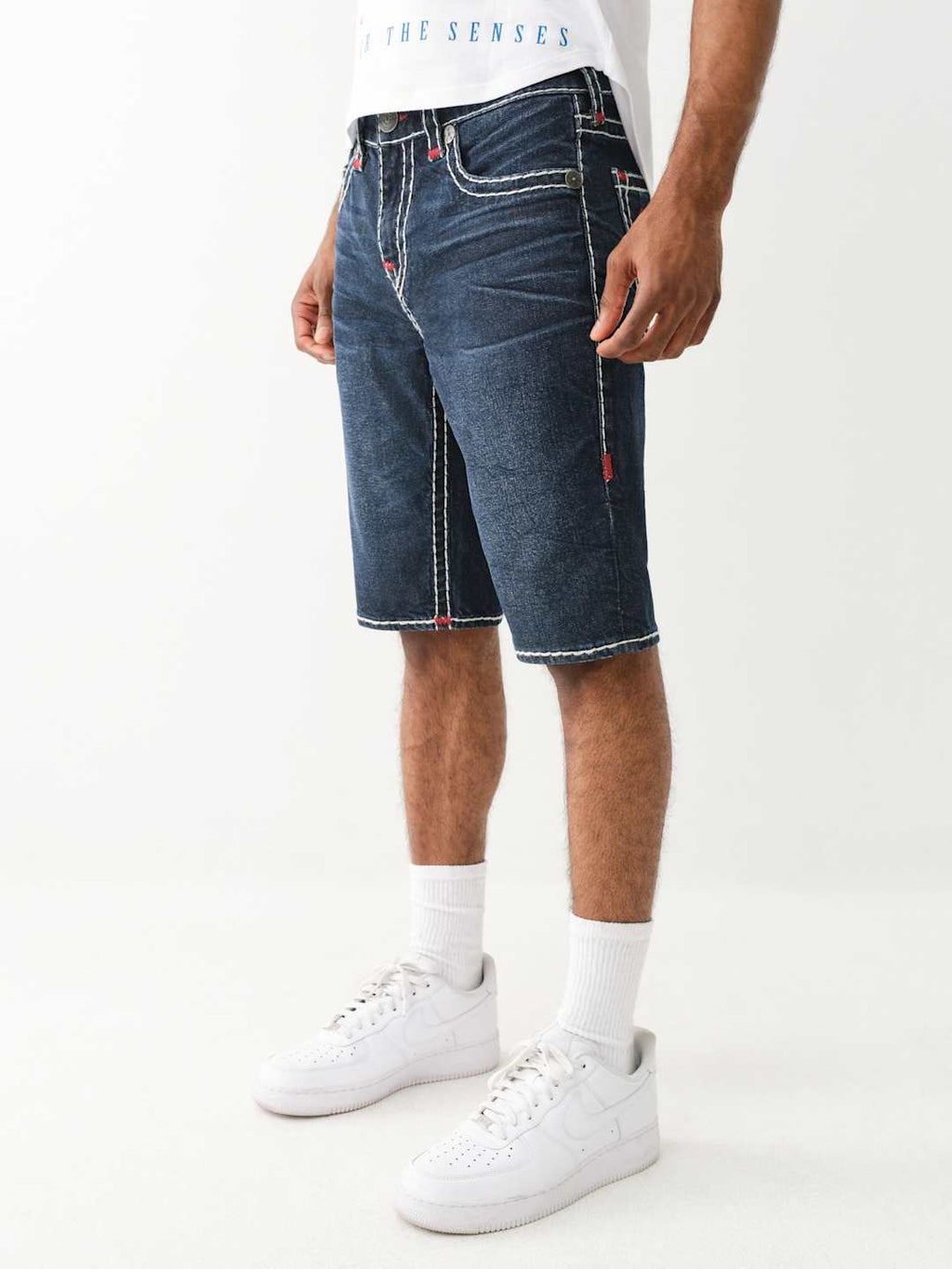 True Religion Ricky Shorts Super T Dark Wash