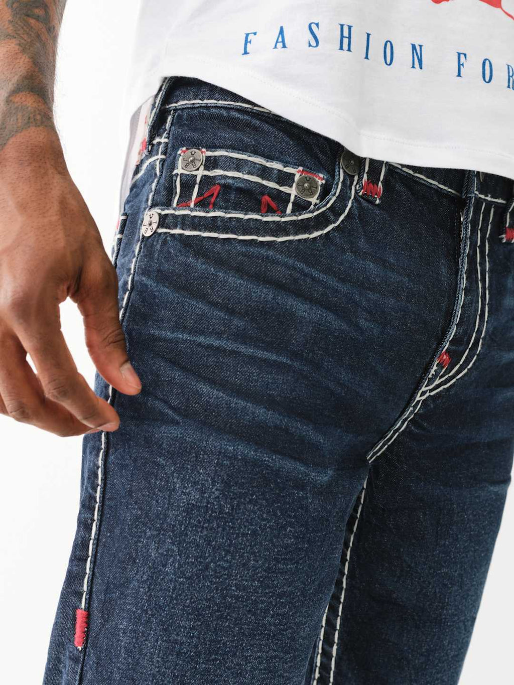 True Religion Ricky Shorts Super T Dark Wash