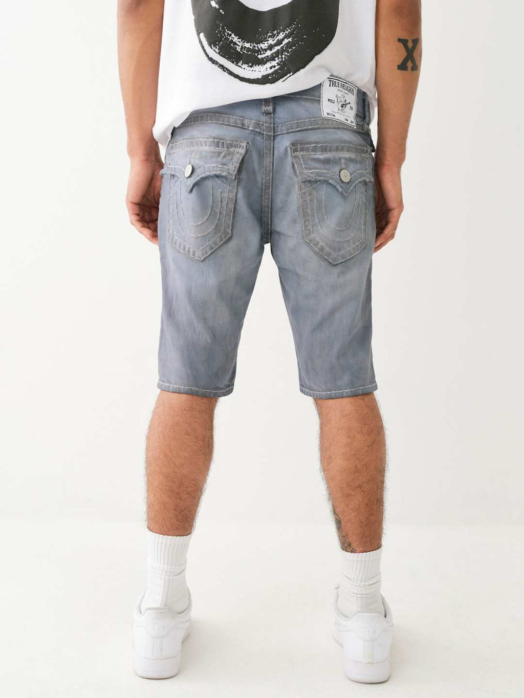 True Religion Rocco Shorts Super T Grey Wash
