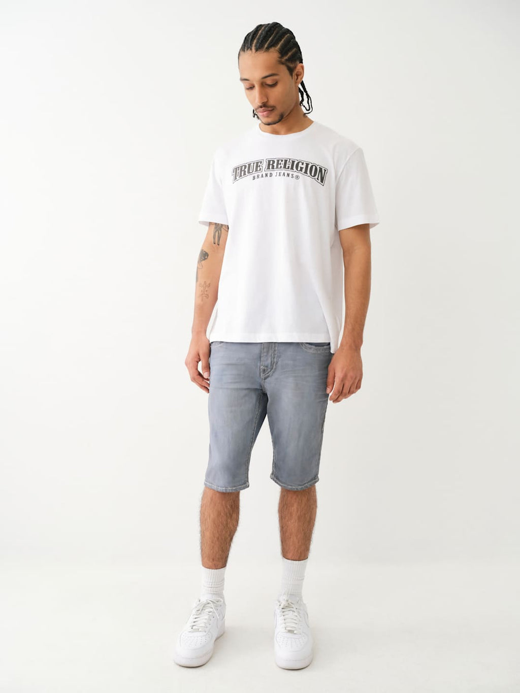 True Religion Rocco Shorts Super T Grey Wash