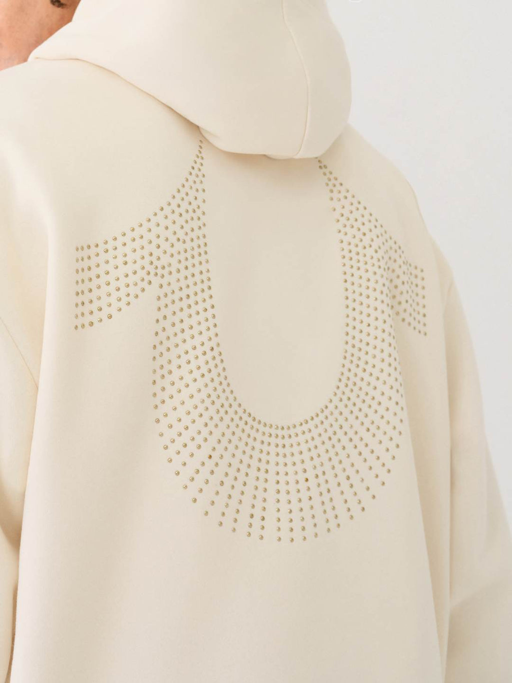 True Religion Relaxed Hoodie Stud Winter White