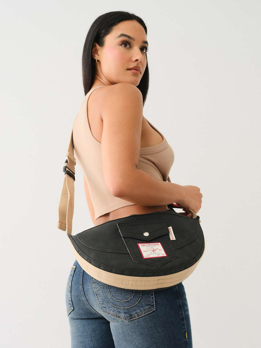 True Religion Utility Bag Hobo Black