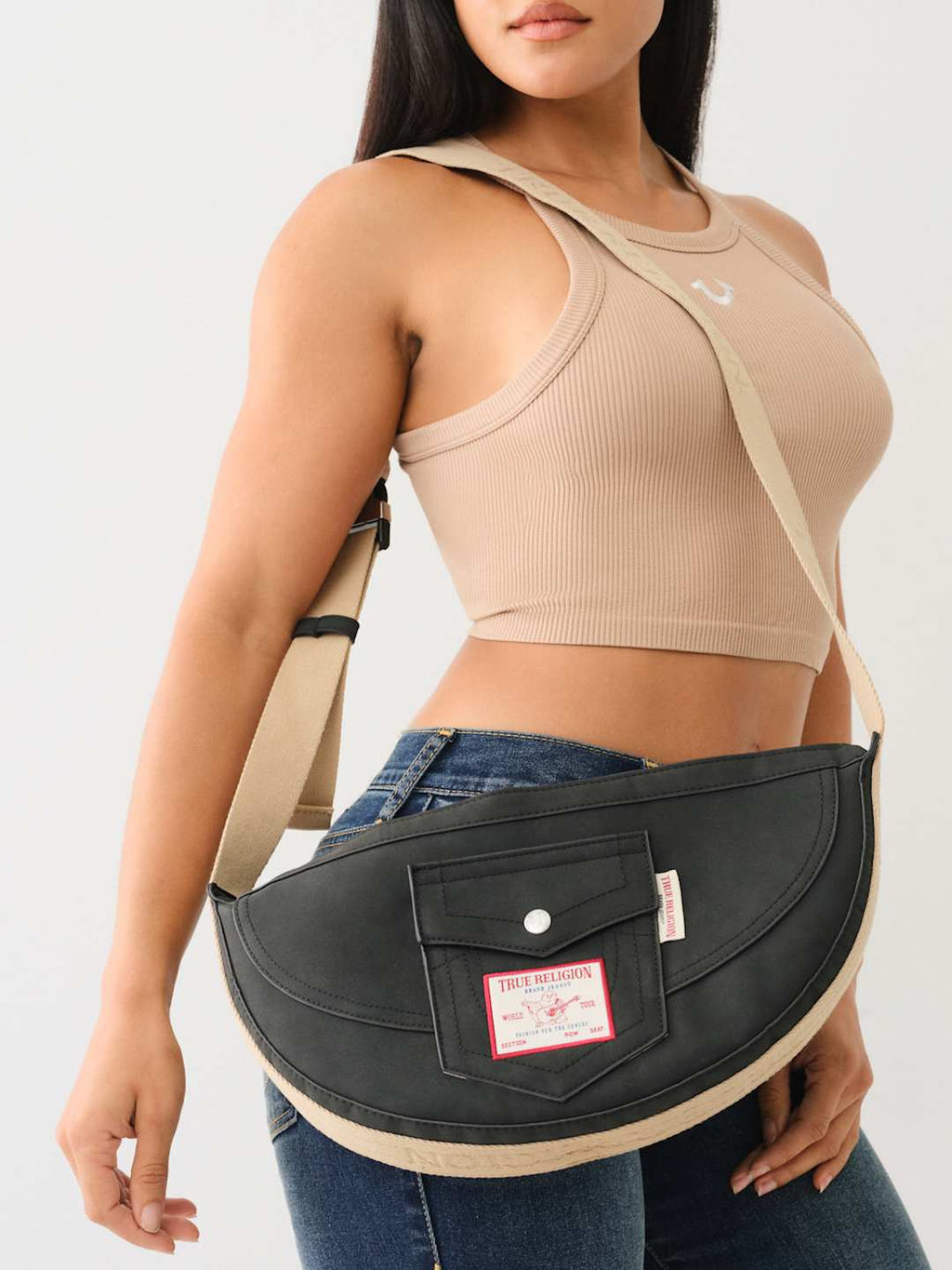 True Religion Utility Bag Hobo Black