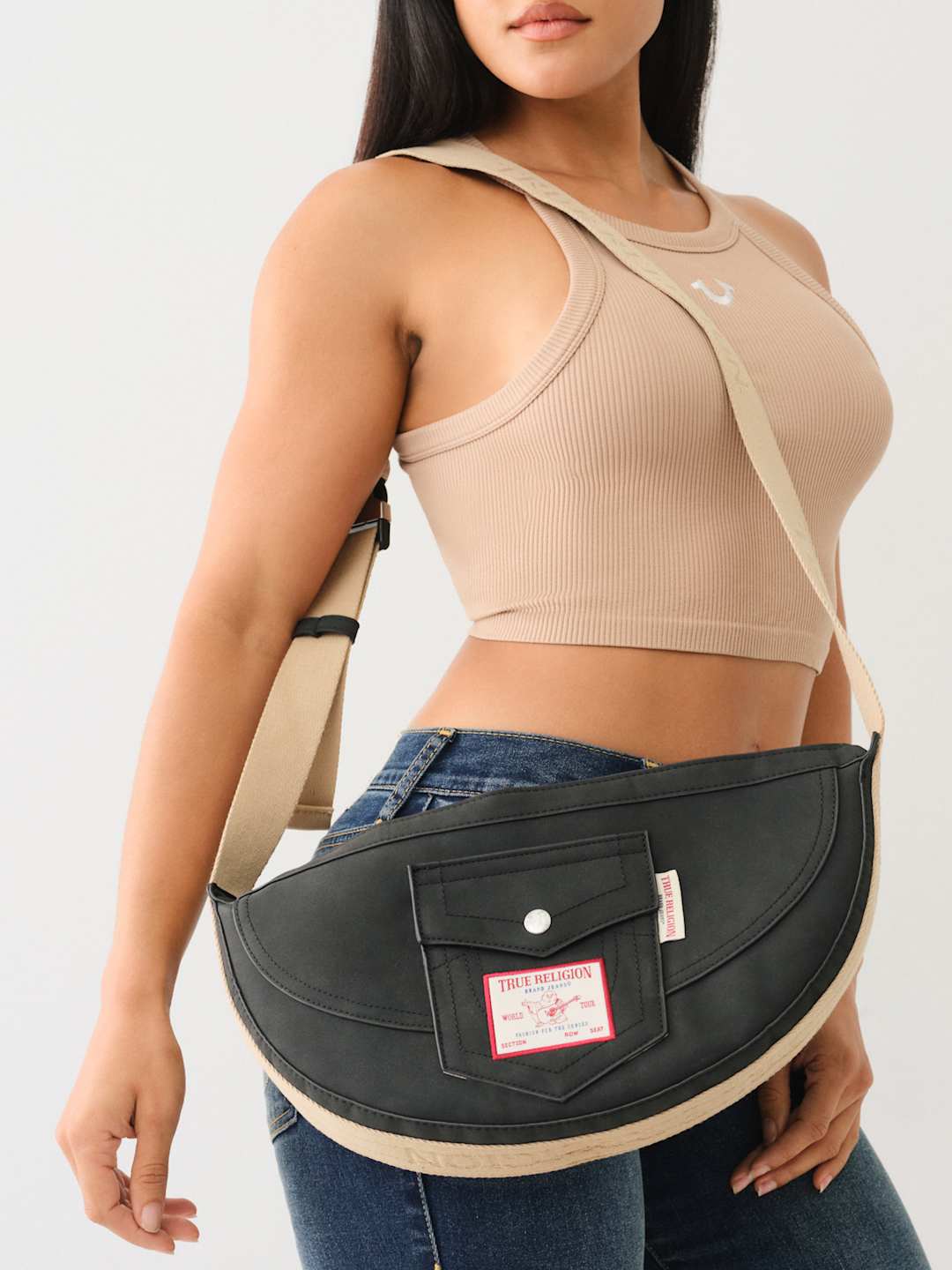 True Religion Utility Bag Hobo Black