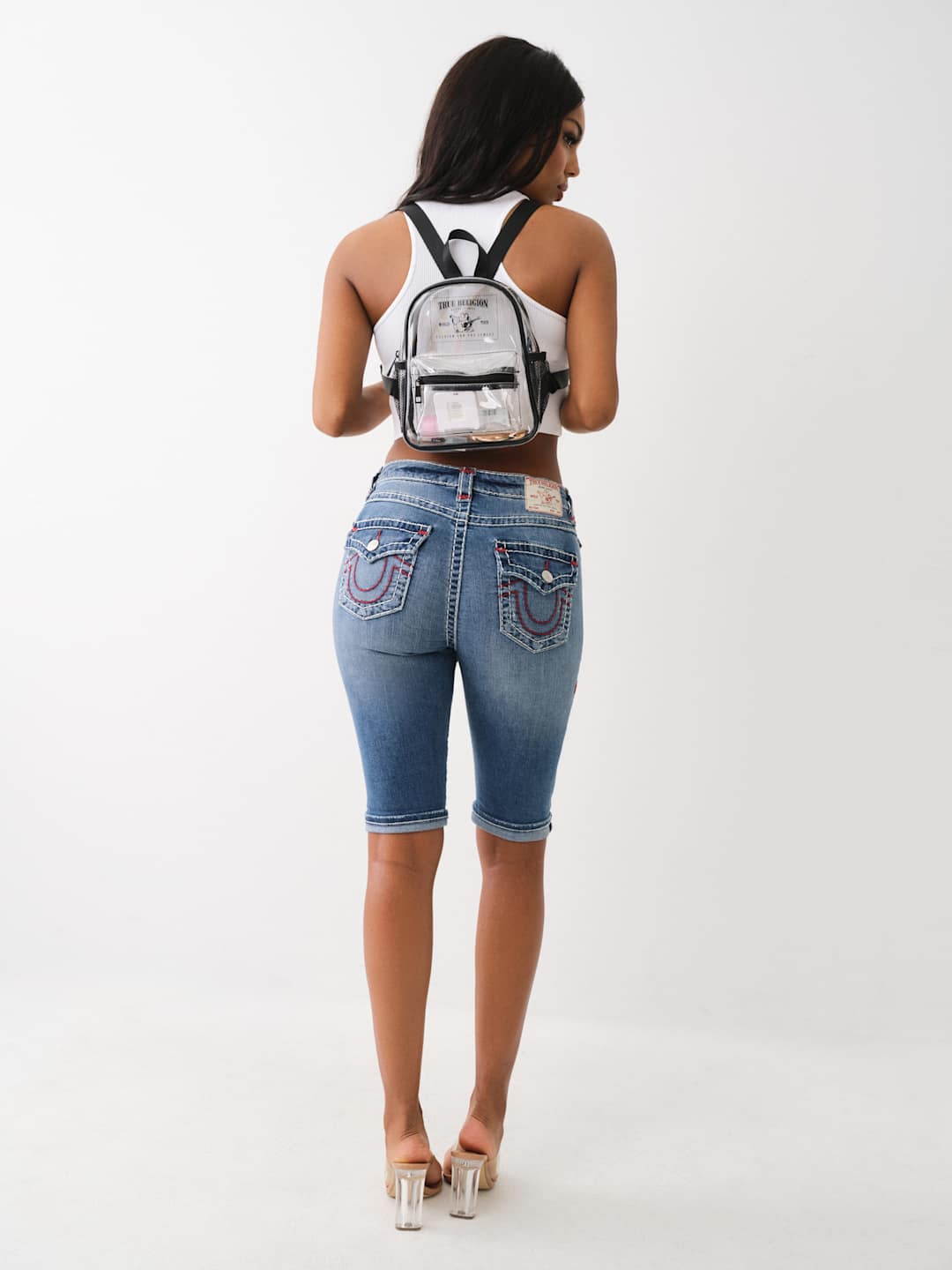 True Religion Big T Bag Backpack Clear