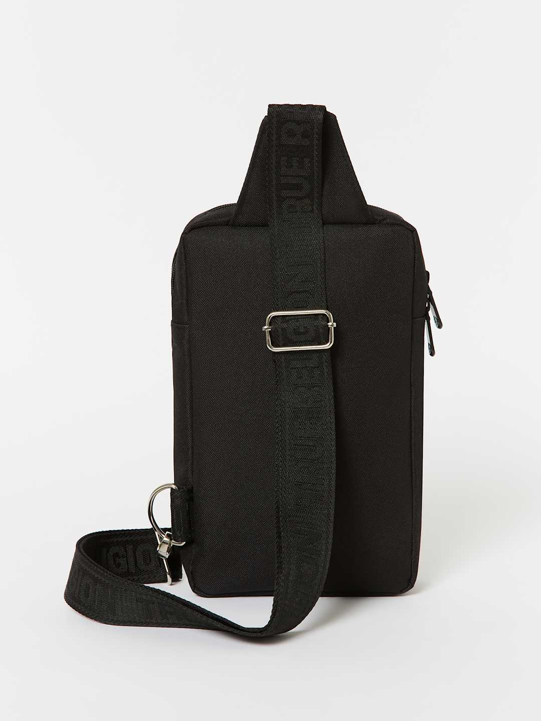 True Religion Sling Bag Embroidered Logo Black