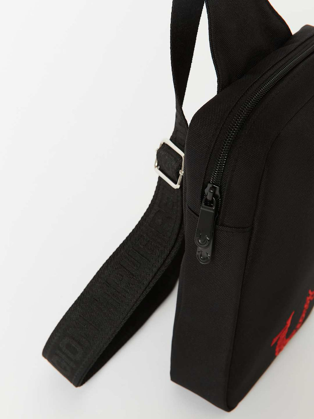 True Religion Sling Bag Embroidered Logo Black