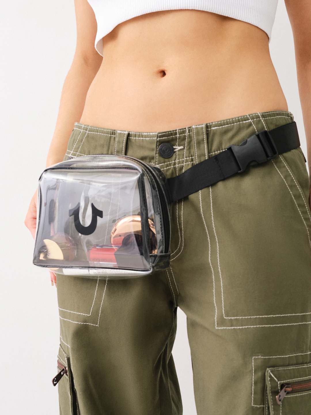 True Religion Horseshoe Bag Fanny Pack Clear