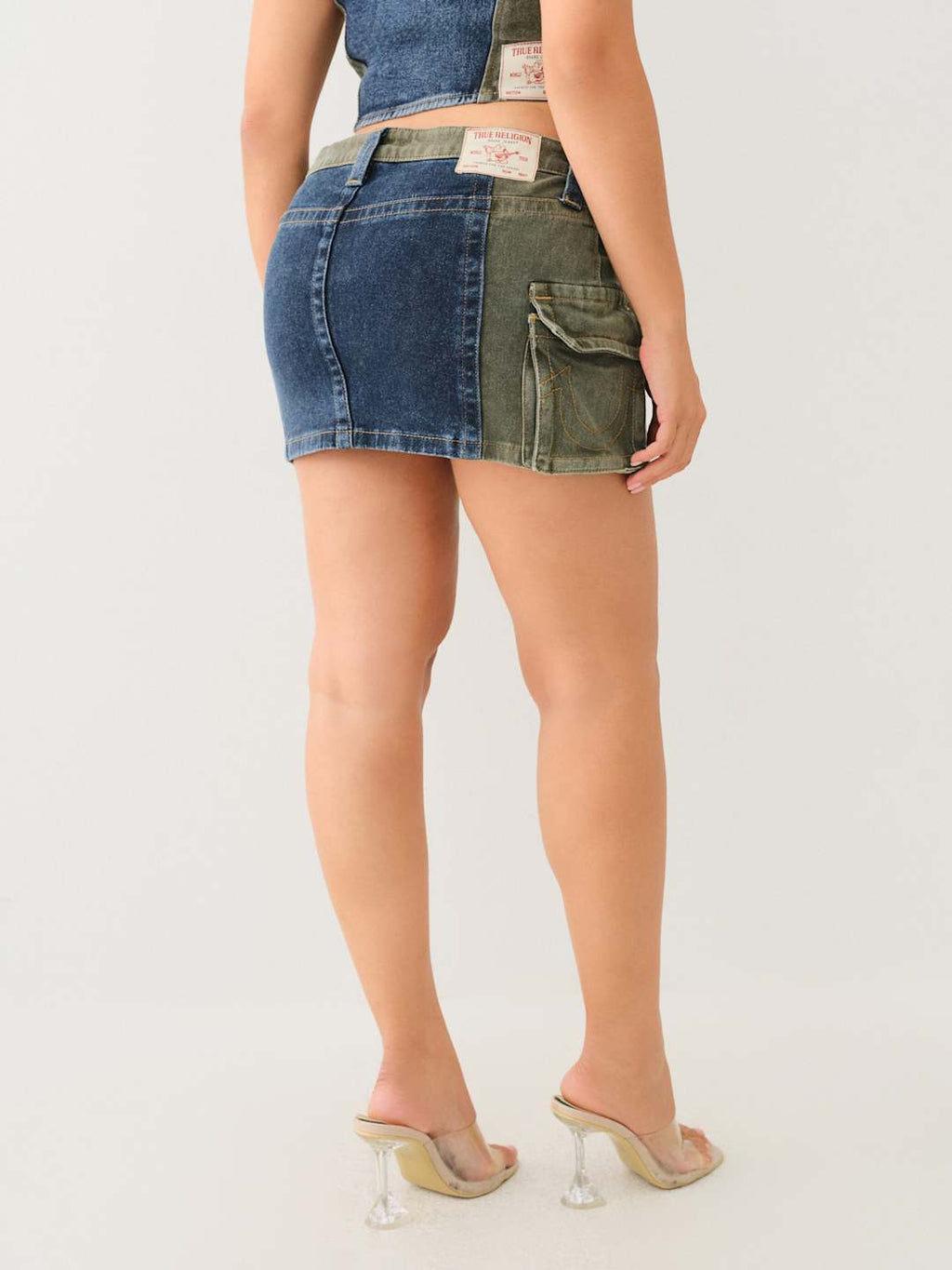 True Religion Mini Skirt Colour Block