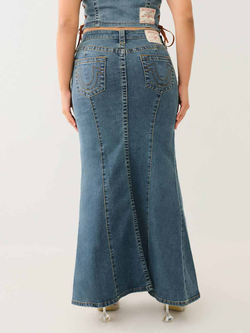 True Religion Vintage Slit Skirt Denim Maxi Ophelia