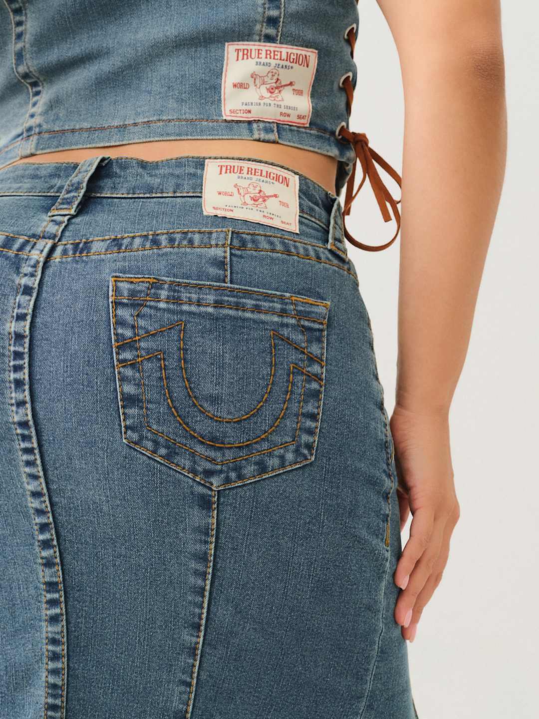 True Religion Vintage Slit Skirt Denim Maxi Ophelia