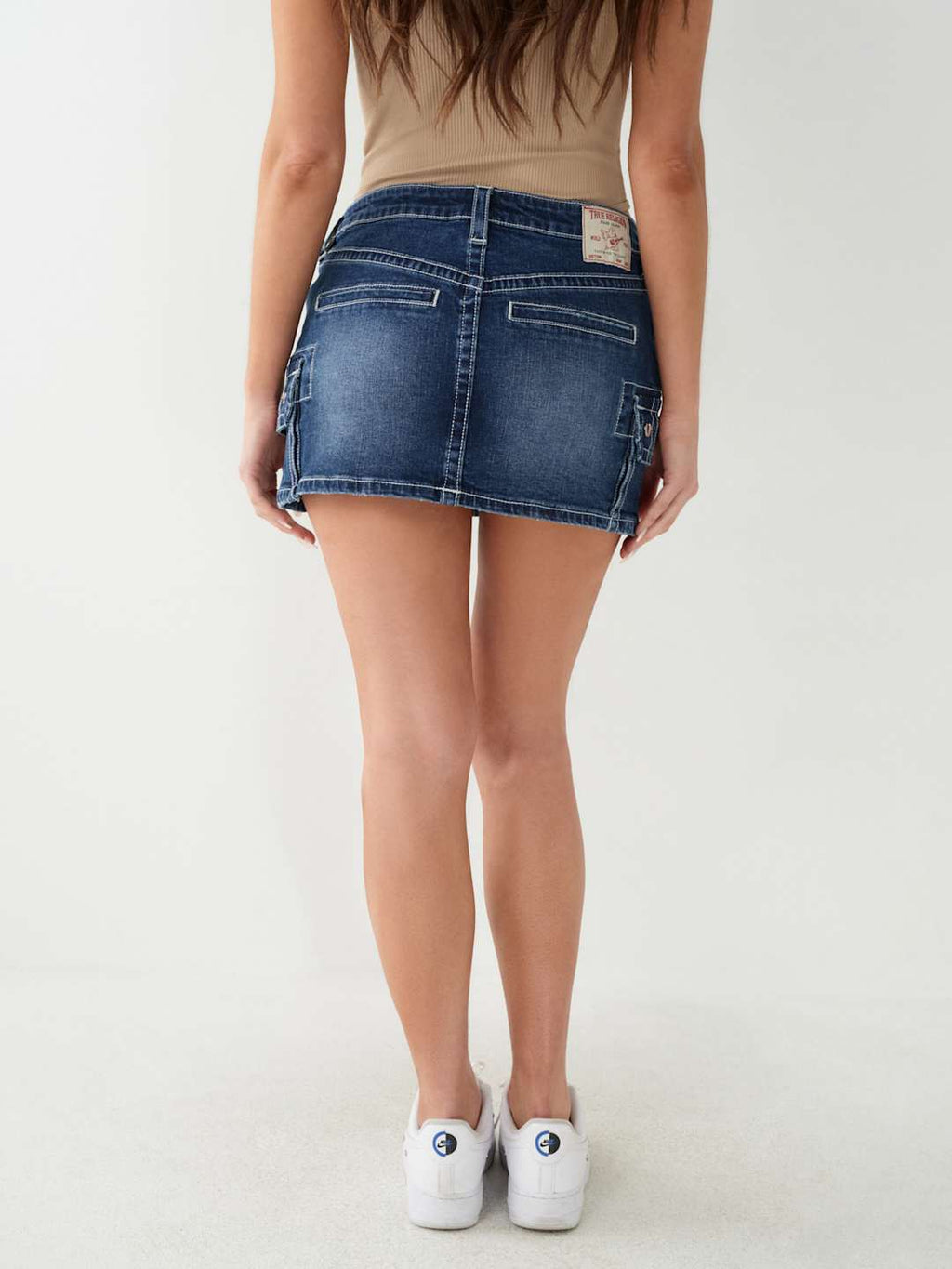 True Religion Skirt Sadie Cargo Mini Pacific