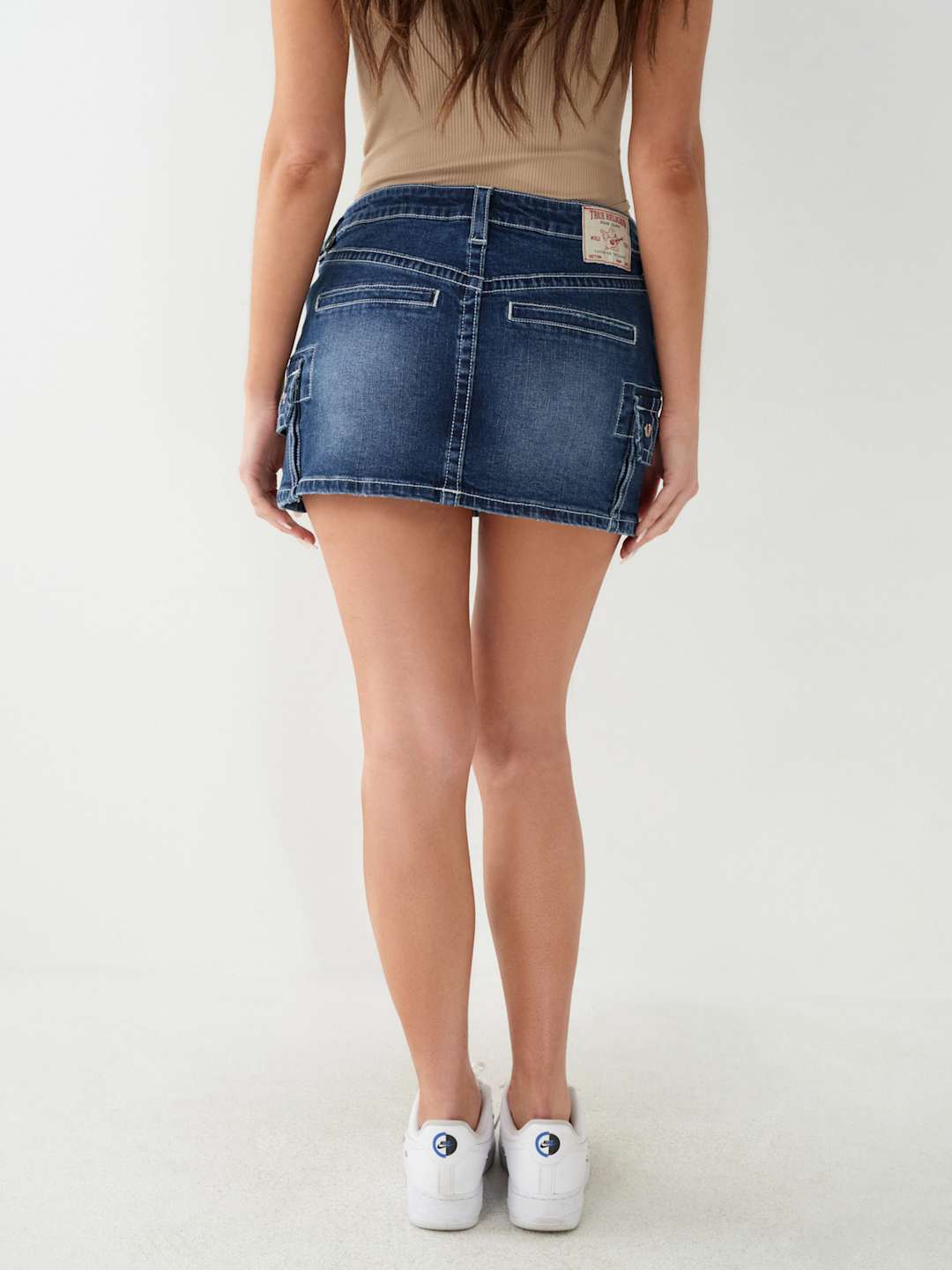 True Religion Skirt Sadie Cargo Mini Pacific
