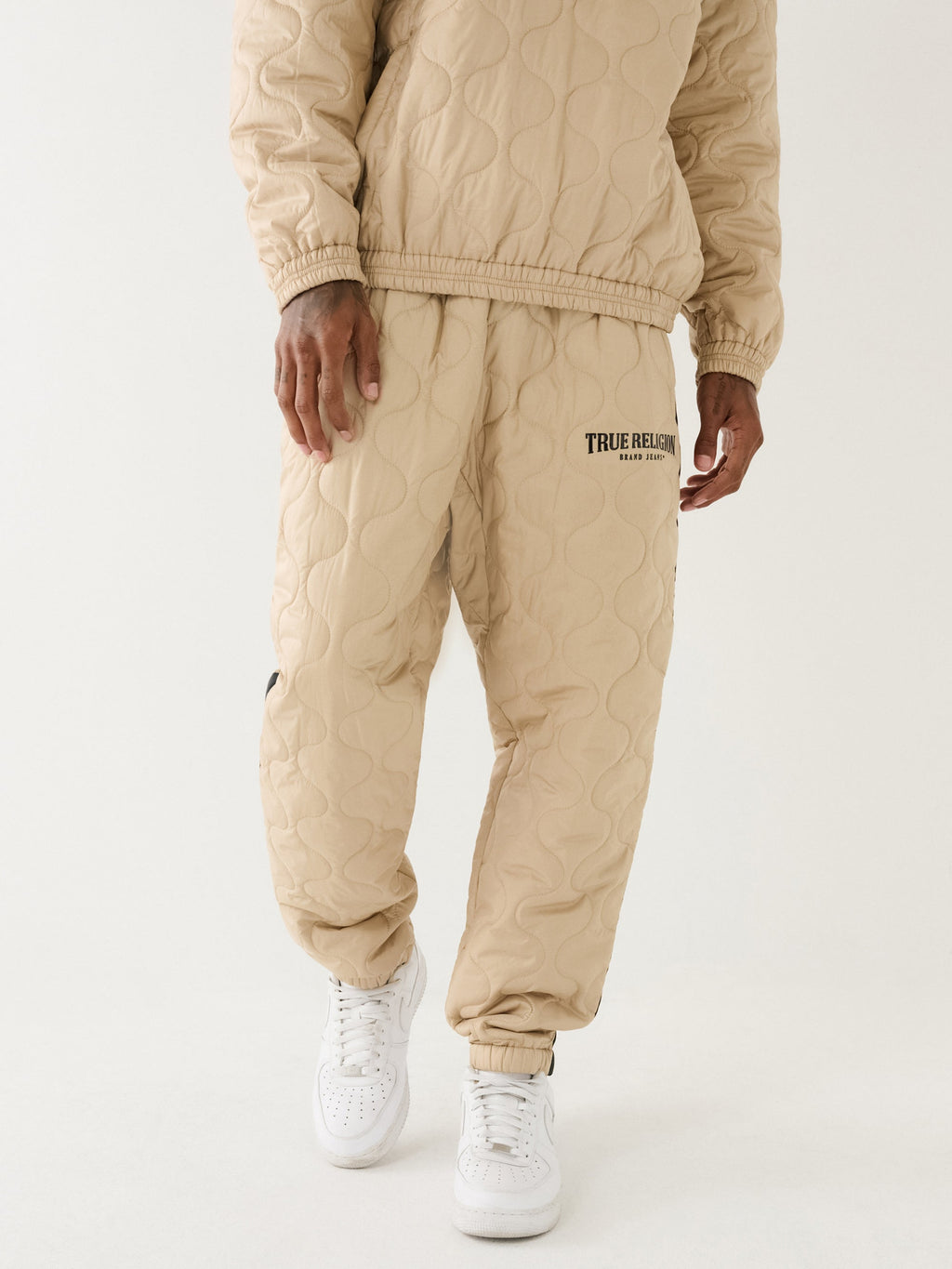 True Religion Relaxed Track Pants Embro Travertine