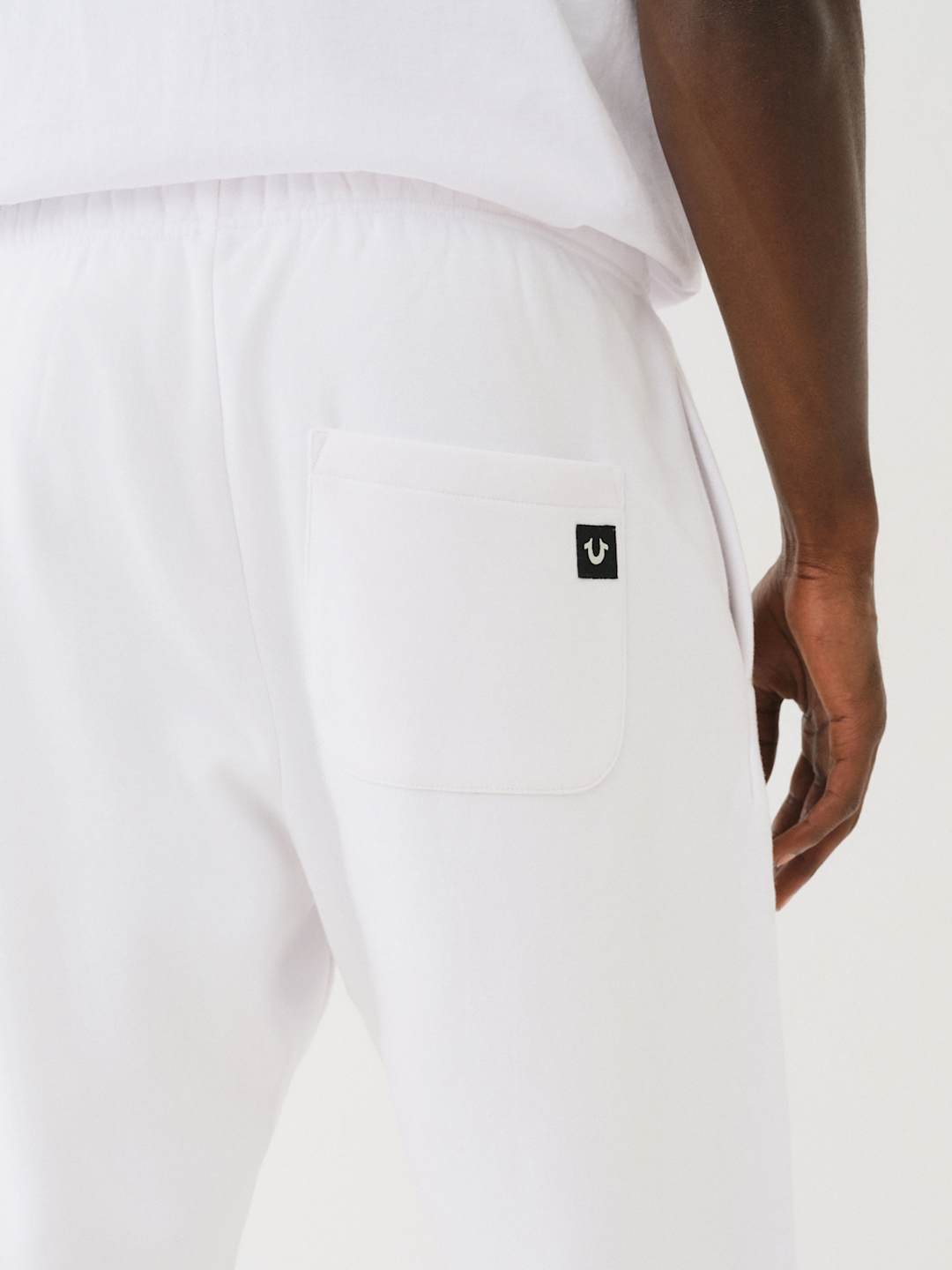 True Religion Raw Exaggerated Track Pants Icon Optic White