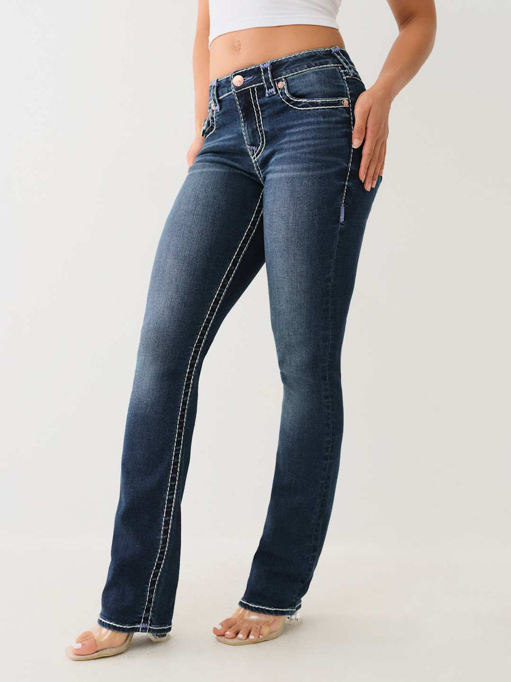 True Religion Jeans Ladies Billie MR Straight Flap Sup T Delilah