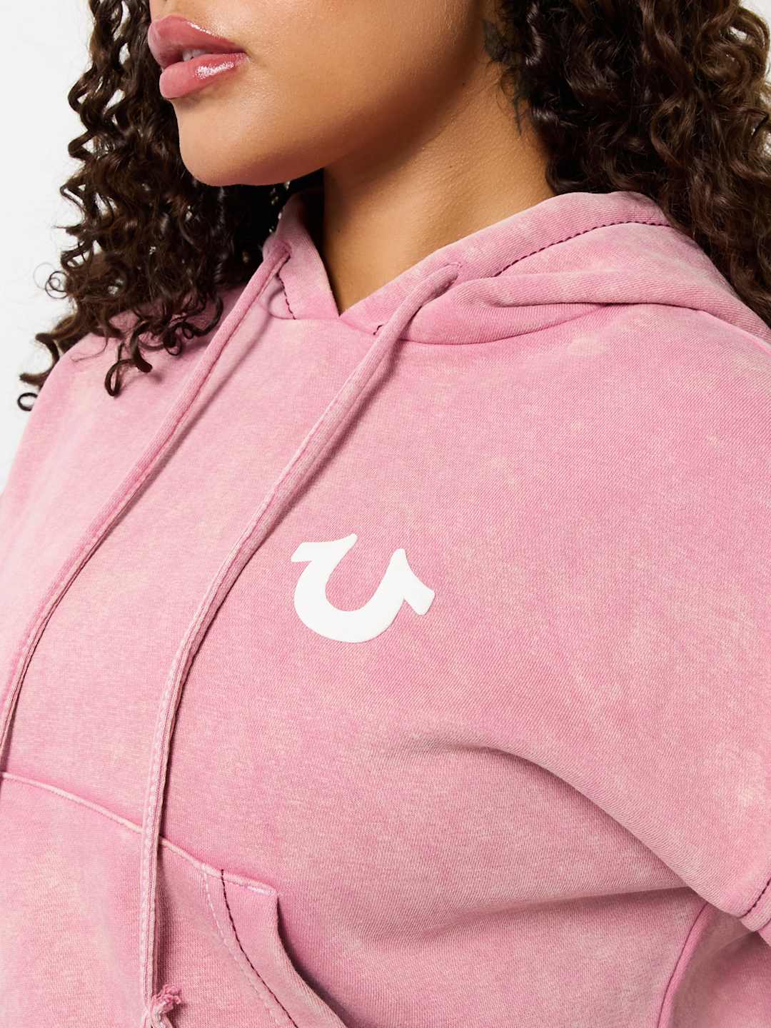 True Religion Sweater Washed Old Multi SRS Hoodie Heather Rose