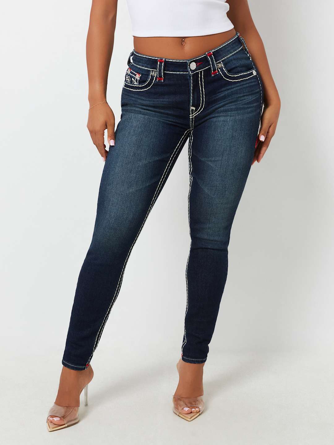 True Religion Jeans Ladies MR Jennie Skinny Super T Dark Wash