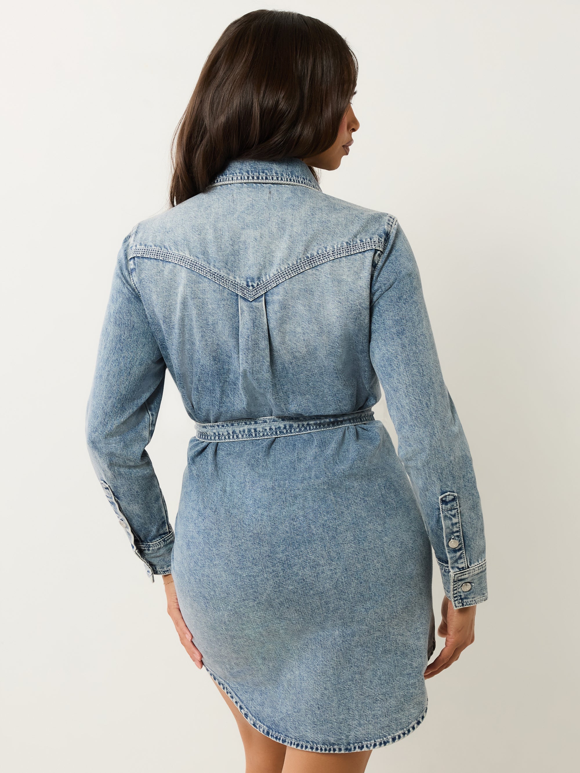 True Religion Qt Georgia Shirt Belted Dress California Poppy