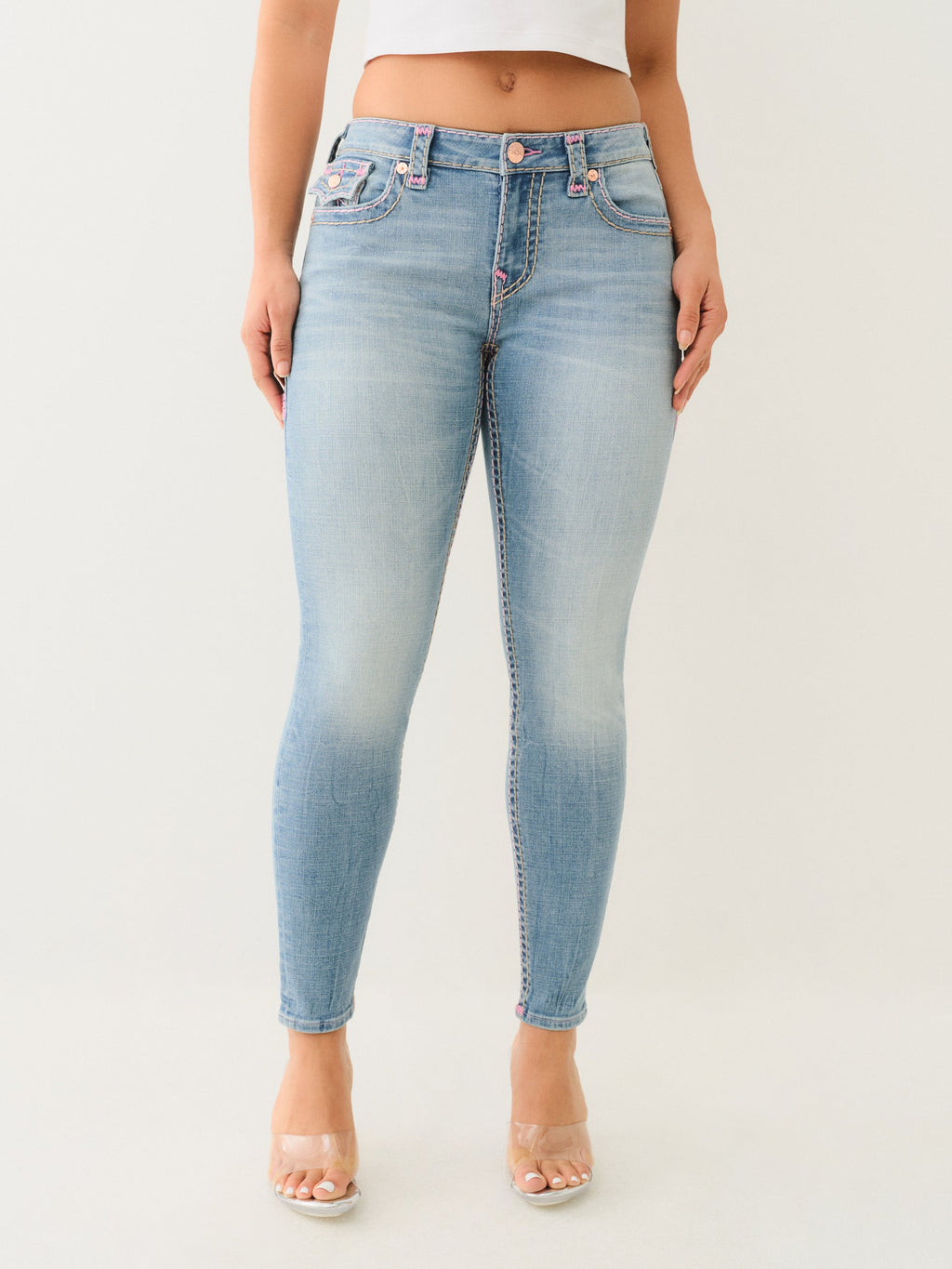 True Religion Jennie Mr Skinny Flap Super T Daybreak