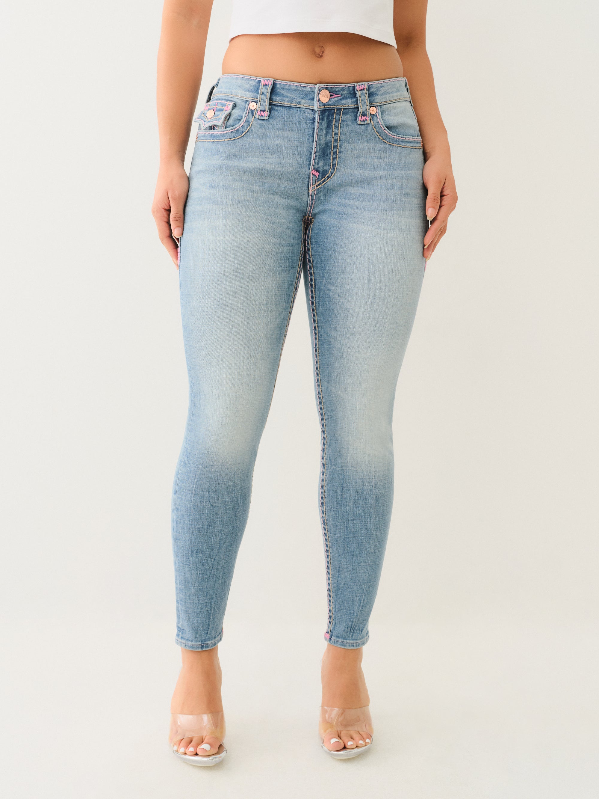 True Religion Jennie Mr Skinny Flap Super T Daybreak