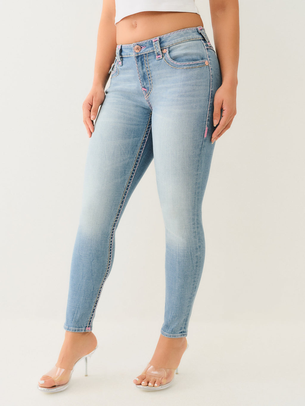 True Religion Jennie Mr Skinny Flap Super T Daybreak