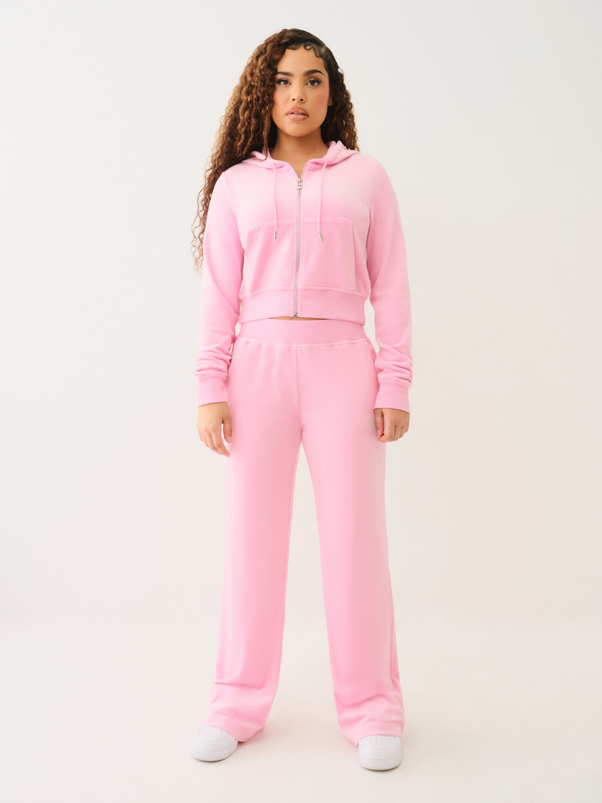 True Religion Velour Crystl Hs Straight Leg Prism Pink