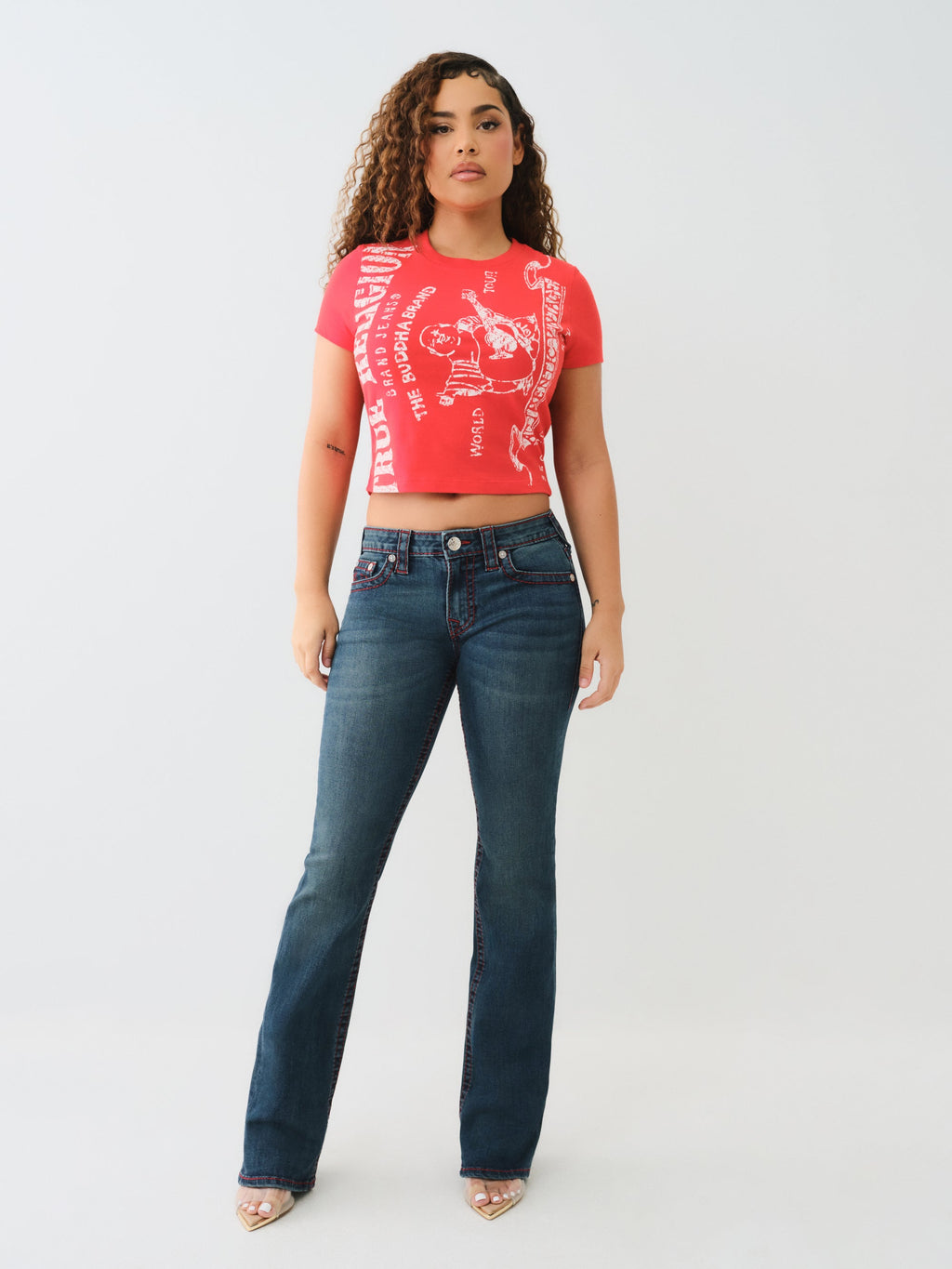 True Religion Becca Mid Rise Bootcut Big T Twilight Indigo