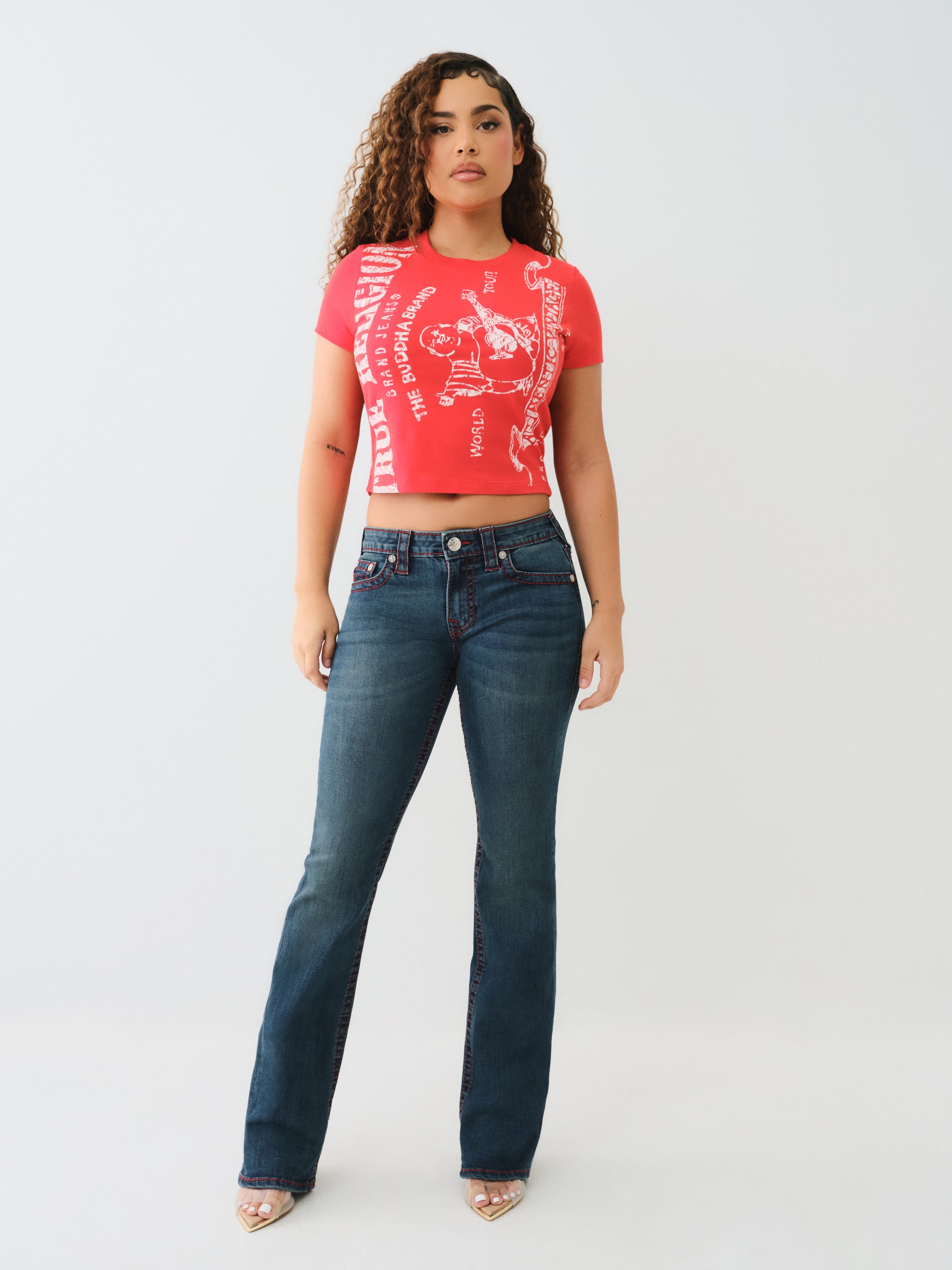 True Religion Becca Mid Rise Bootcut Big T Twilight Indigo