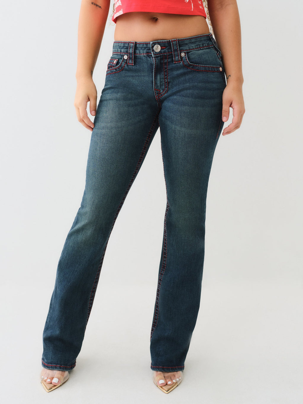 True Religion Becca Mid Rise Bootcut Big T Twilight Indigo