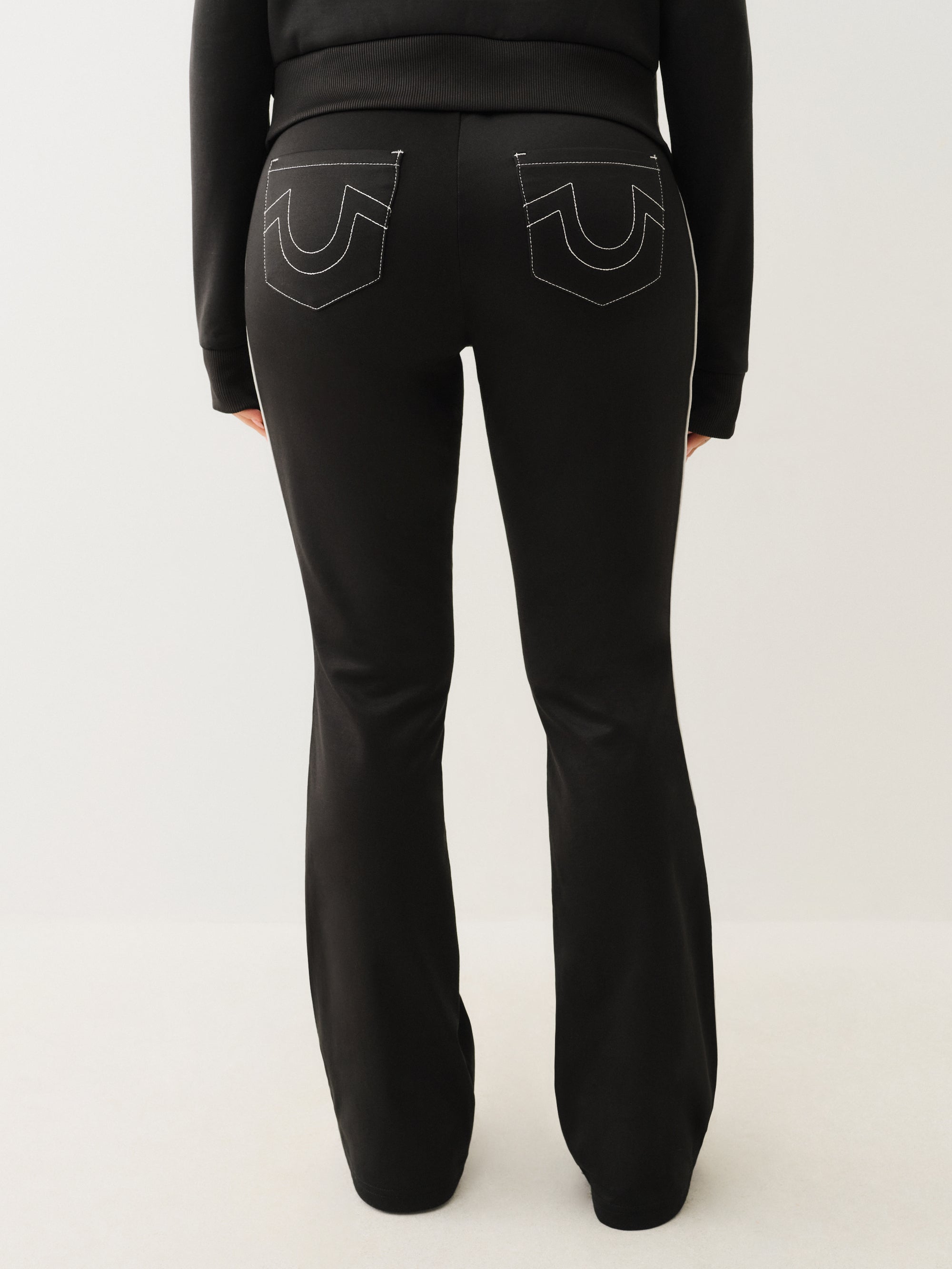 True Religion Sporty Bootcut Track Pant Jet Black