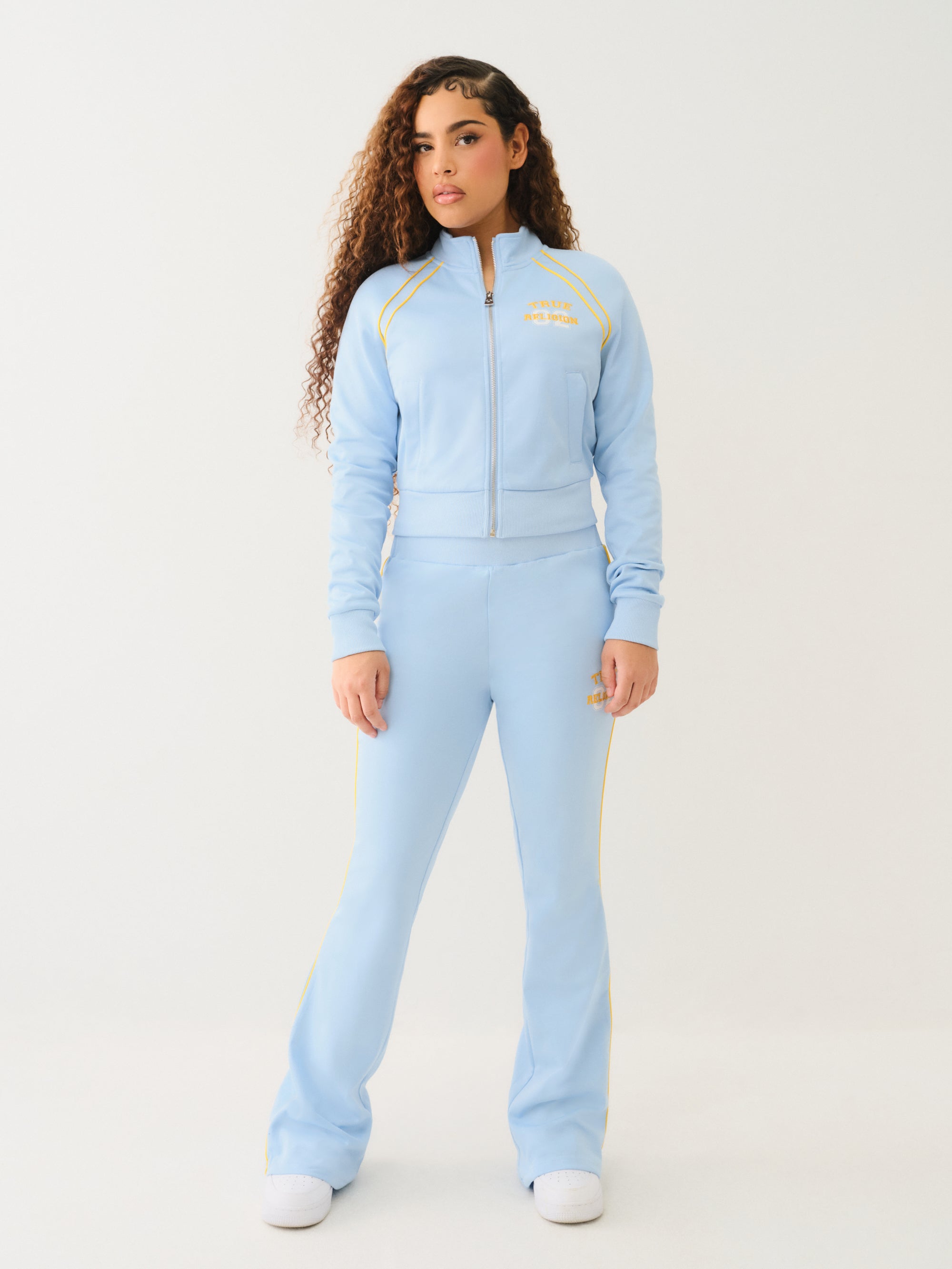 True Religion Sporty Bootcut Track Pant Cerulean Blue