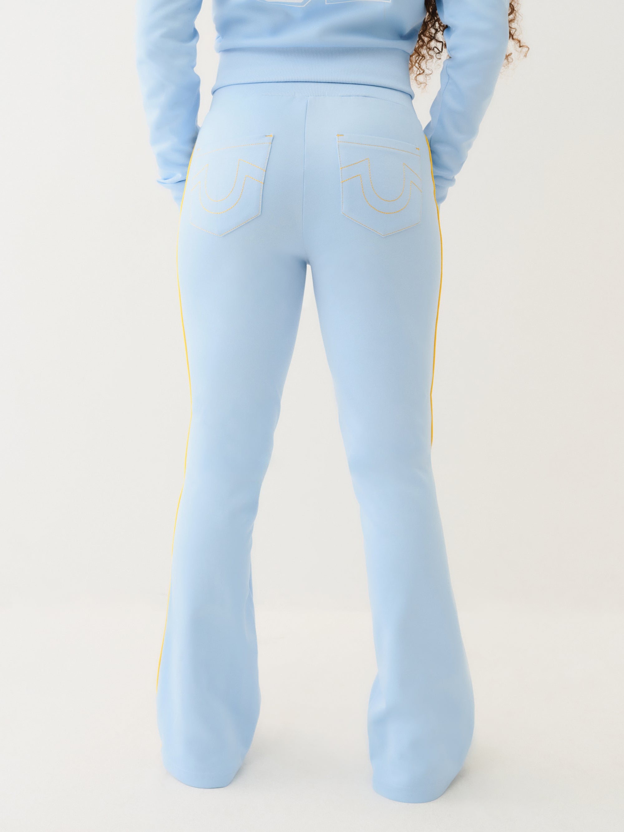 True Religion Sporty Bootcut Track Pant Cerulean Blue