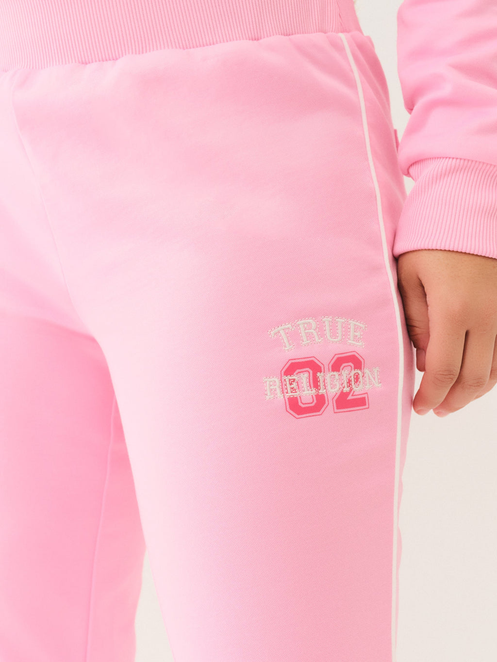 True Religion Sporty Bootcut Track Pant Prism Pink