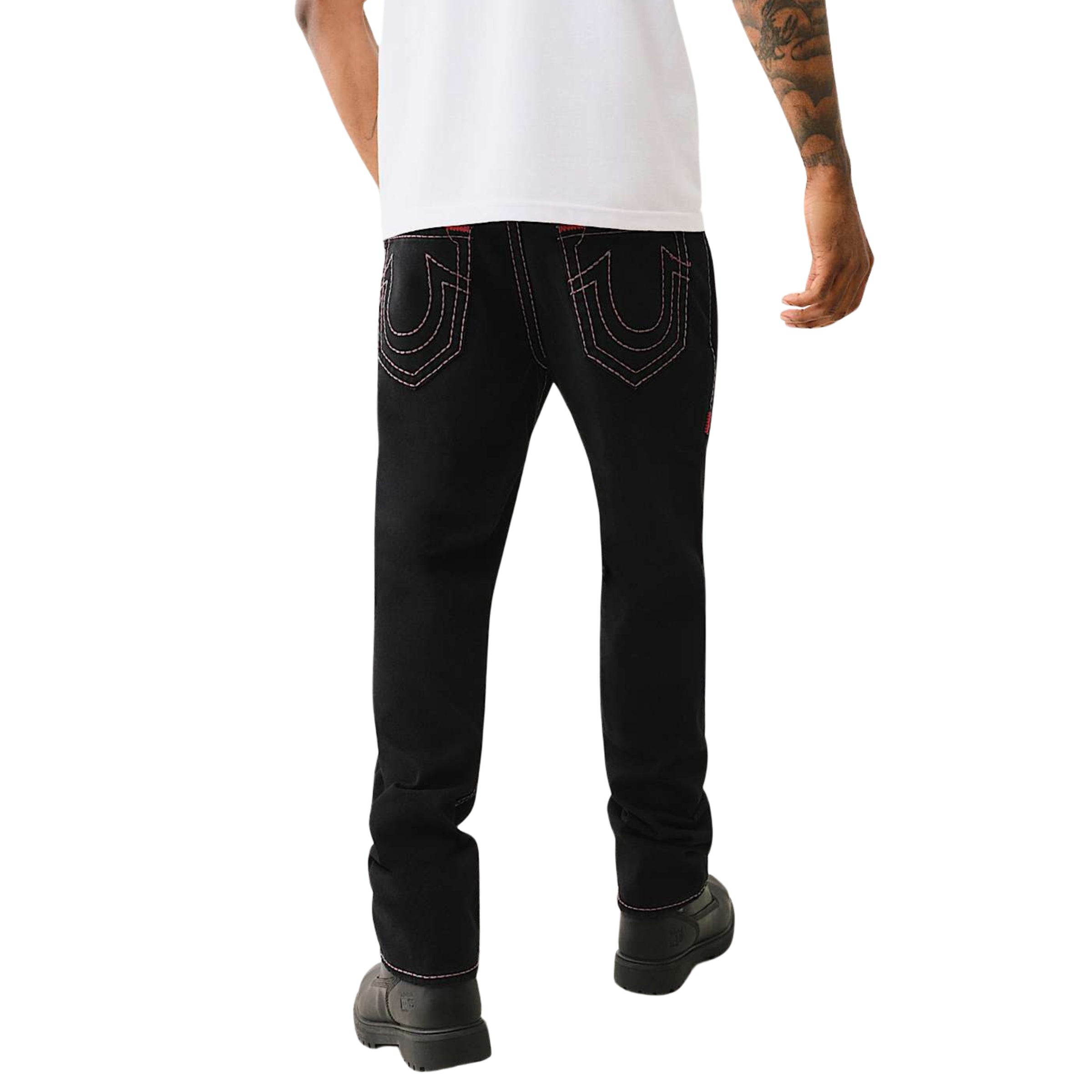 TRUE RELIGION JEANS PIKSTITCH RICKY SUPER T NF 2SB BLACK RINSE