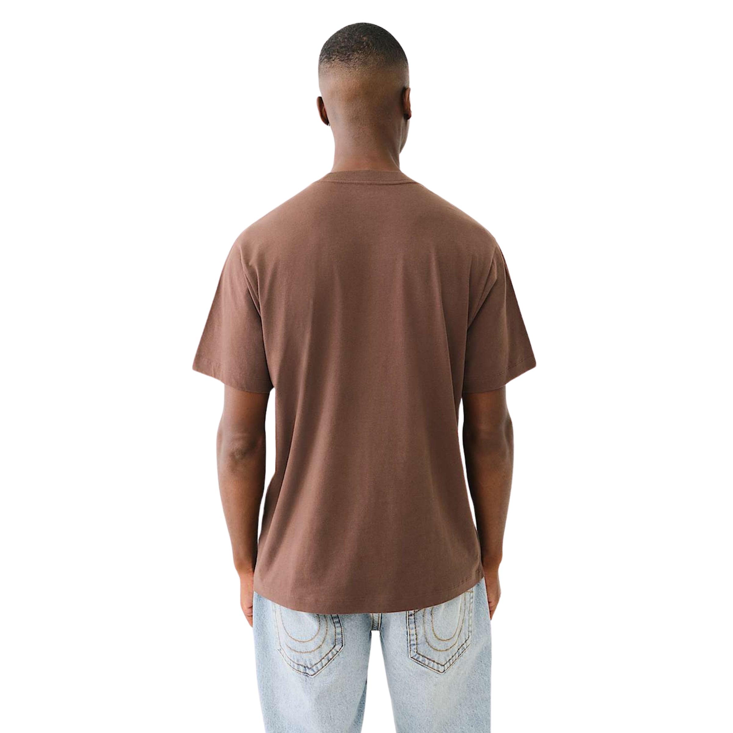 TRUE RELIGION CREW HIGH DENSITY SRS RAILROAD TEE BRACKEN