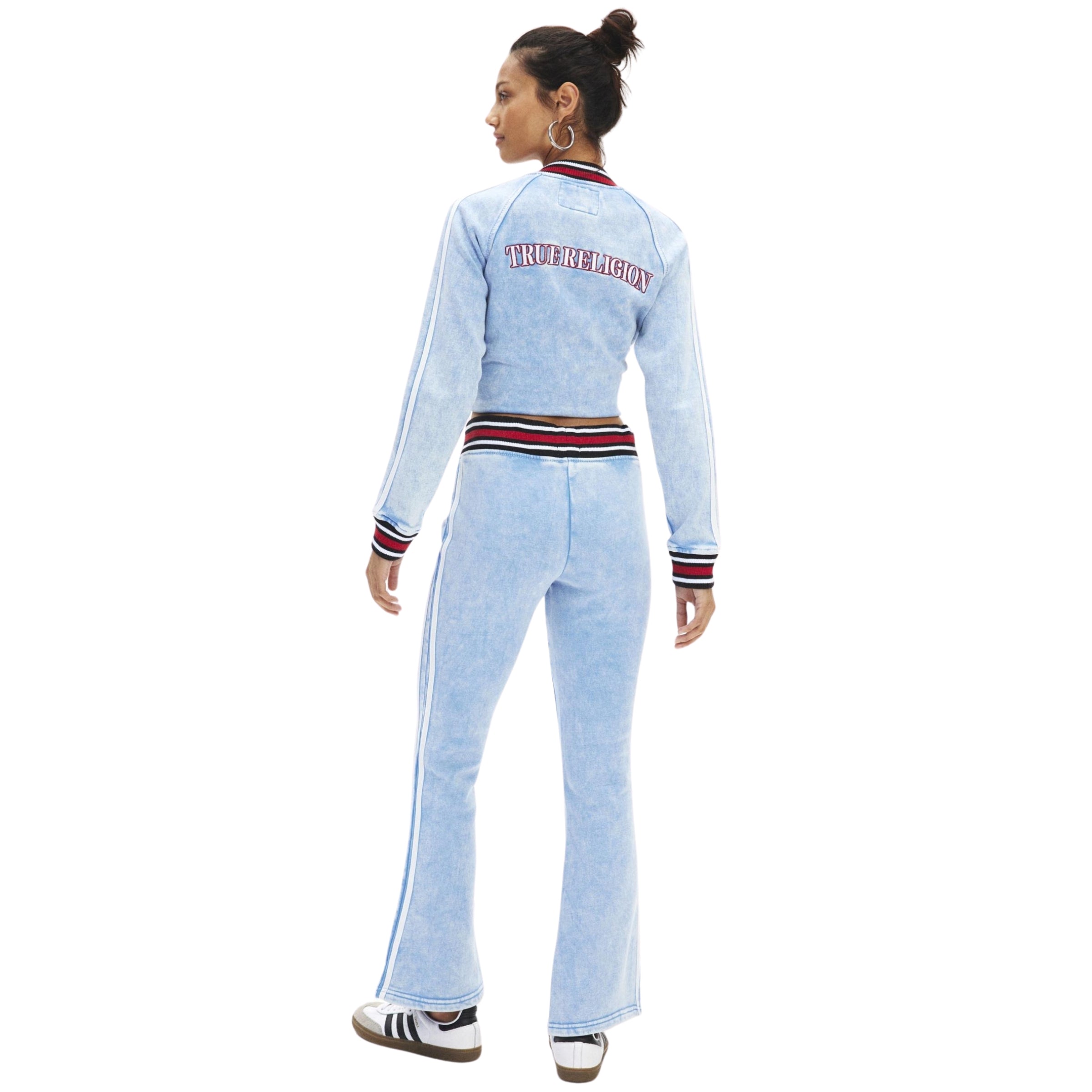 TRUE RELIGION WASHED MR BOOTCUT TRACK PANTS PACIFIC COAST