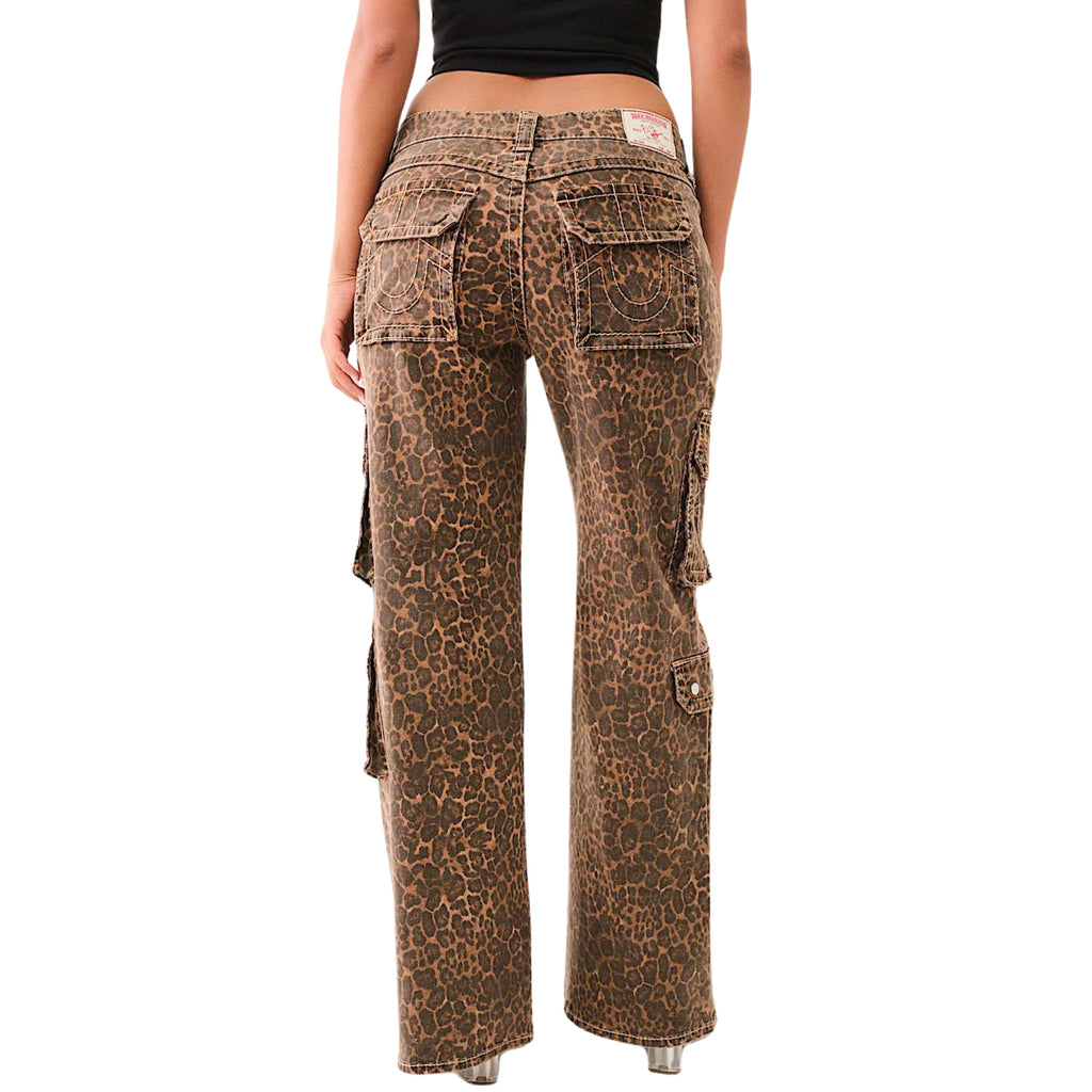 TRUE RELIGION BIG T BOBBIE LEOPARD CARGO LEOPARD PRINT